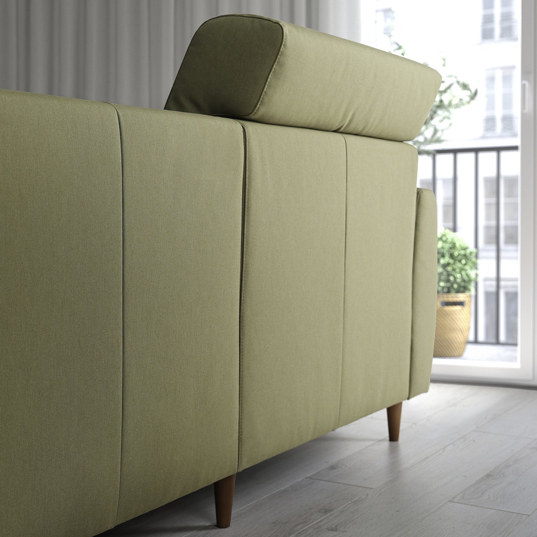 SLATORP, τριθέσιος καναπές με σεζλόνγκ, 195.775.96