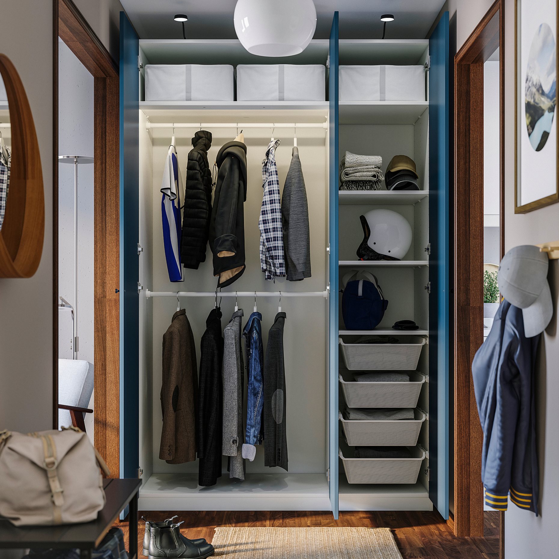 PAX/FYRUDDEN, συνδυασμός ντουλάπας, 150x58x236 cm, 195.816.21