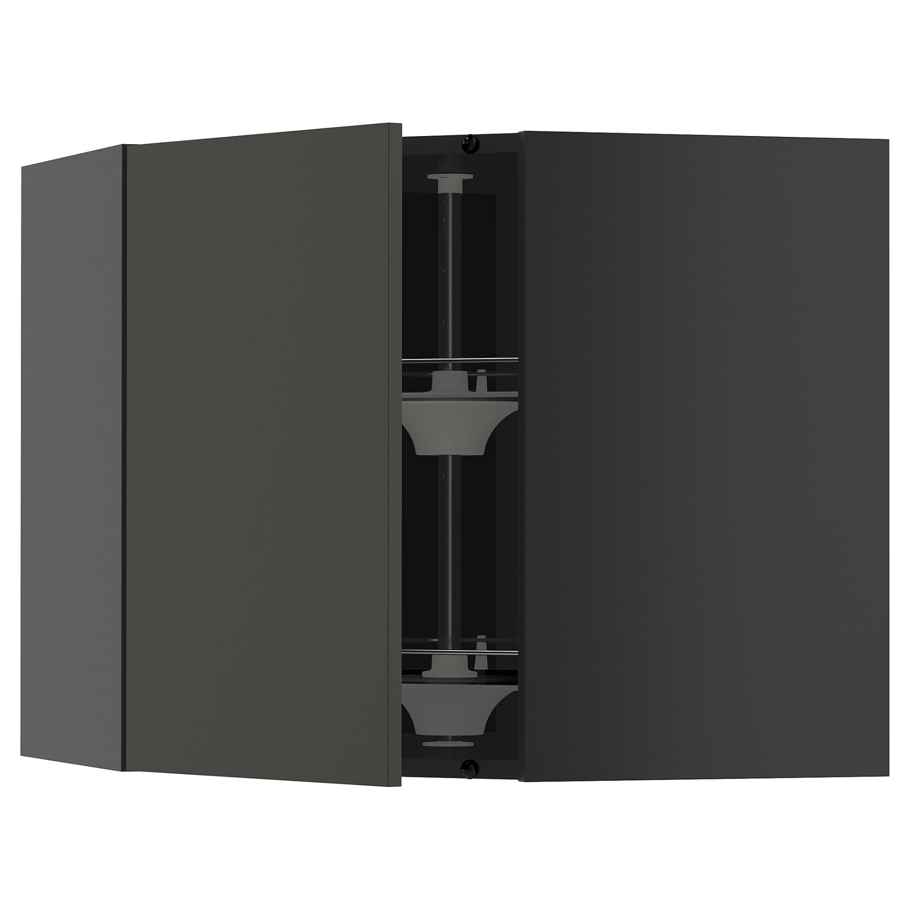 METOD, corner wall cabinet with carousel, 68x60 cm, 195.897.16