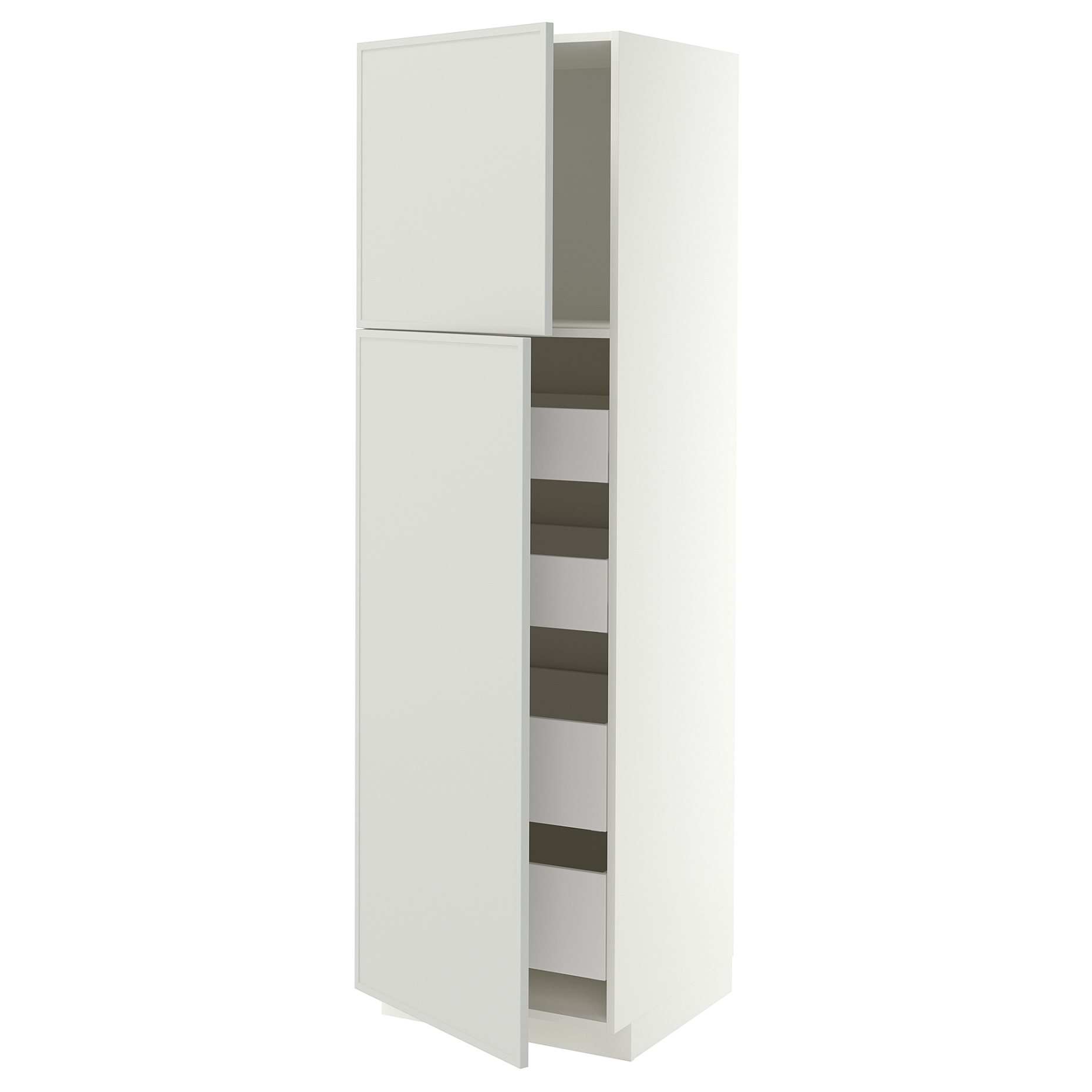 METOD, high cabinet with 2 doors/4 drawers, 60x60x200 cm, 196.059.62