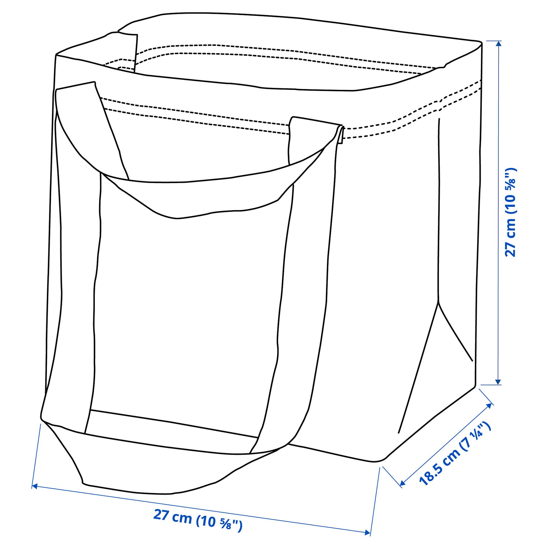 BRATTBY, τσάντα, 0.2 l 27x27 cm, 201.036.48