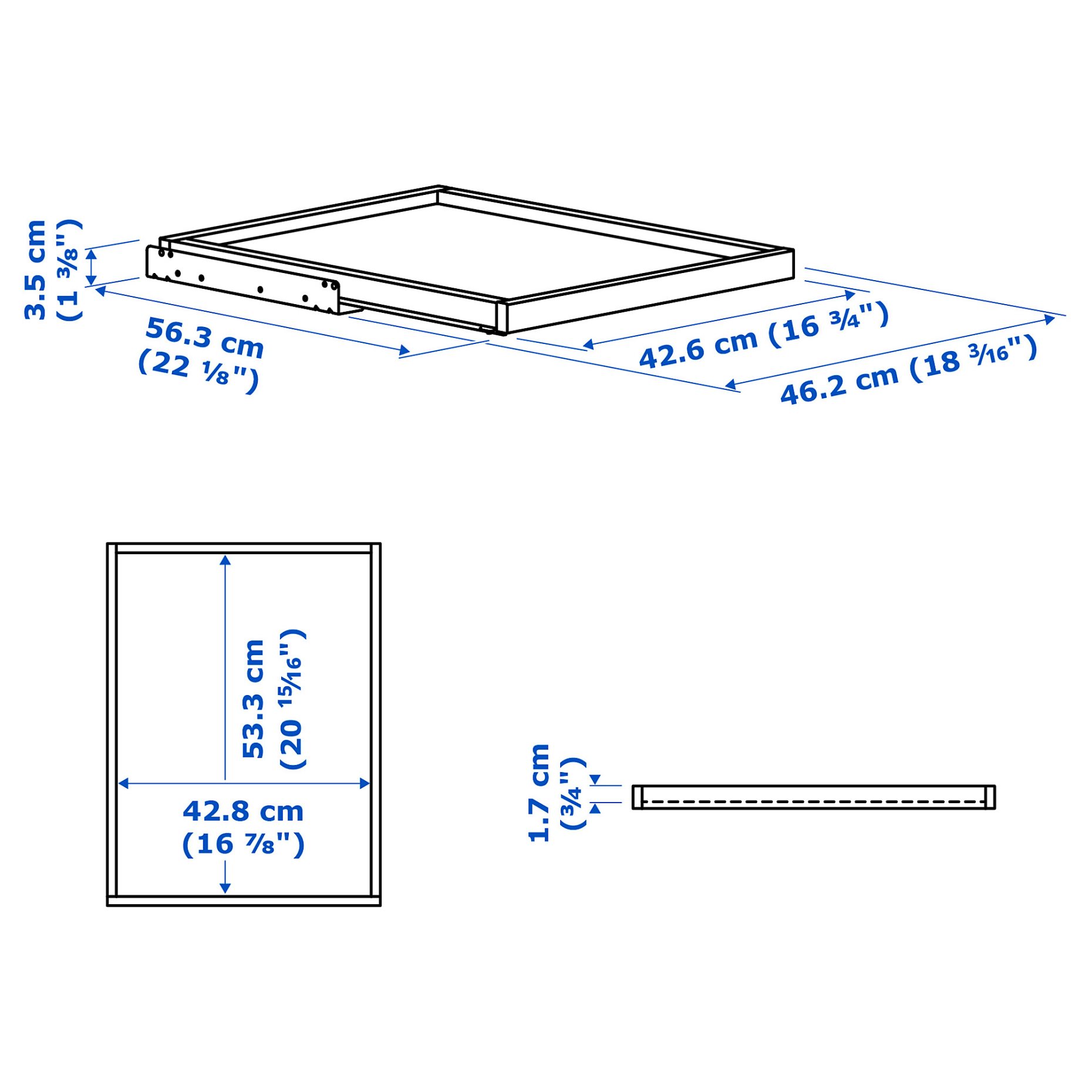 KOMPLEMENT, pull-out tray, 50x58 cm, 202.463.60