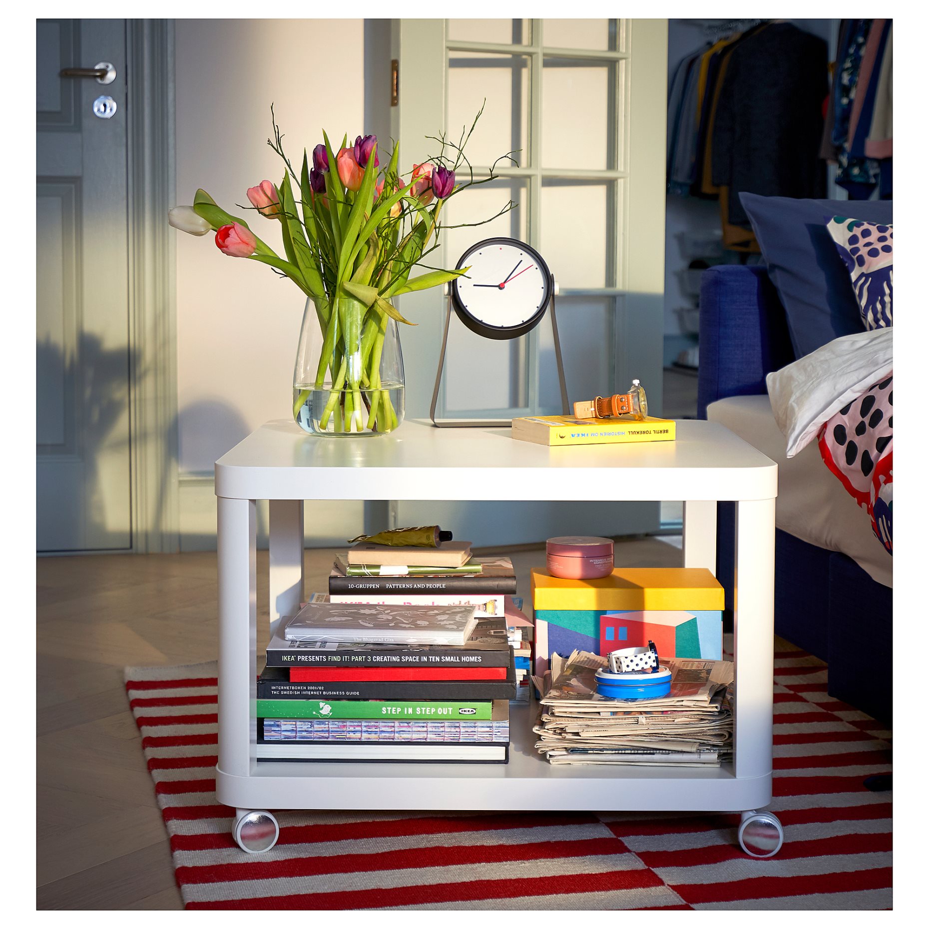 TINGBY, side table on castors, 50x50 cm, 202.959.30