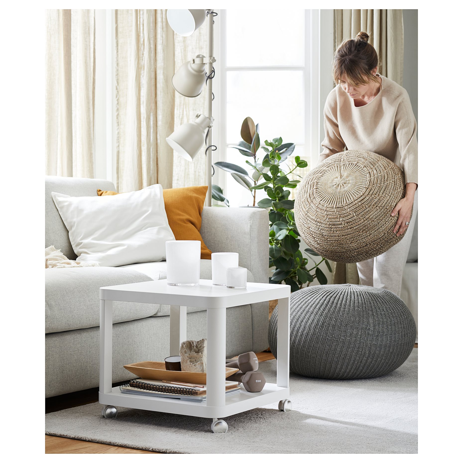 TINGBY, side table on castors, 50x50 cm, 202.959.30