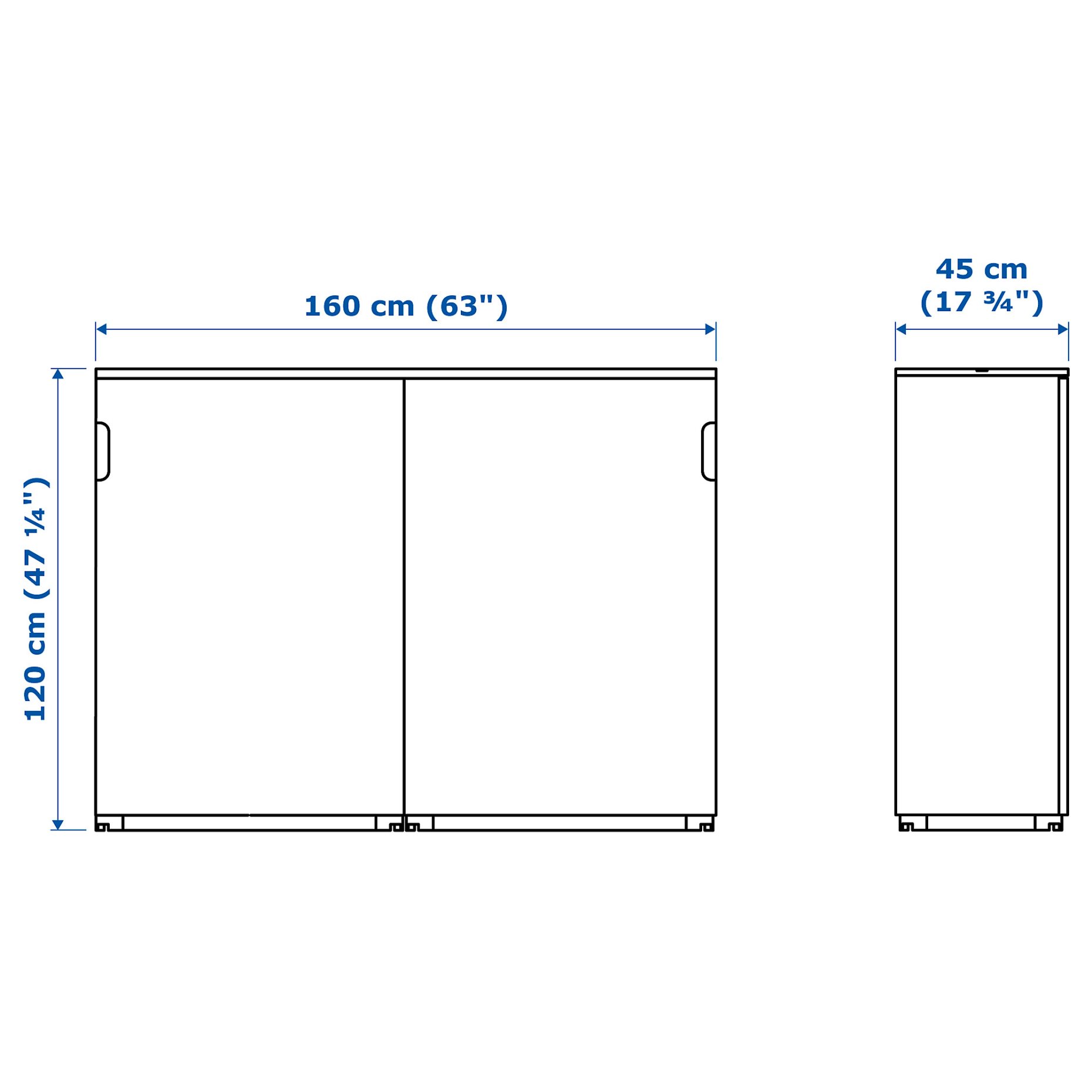 GALANT, cabinet with sliding doors, 160x120 cm, 203.651.31