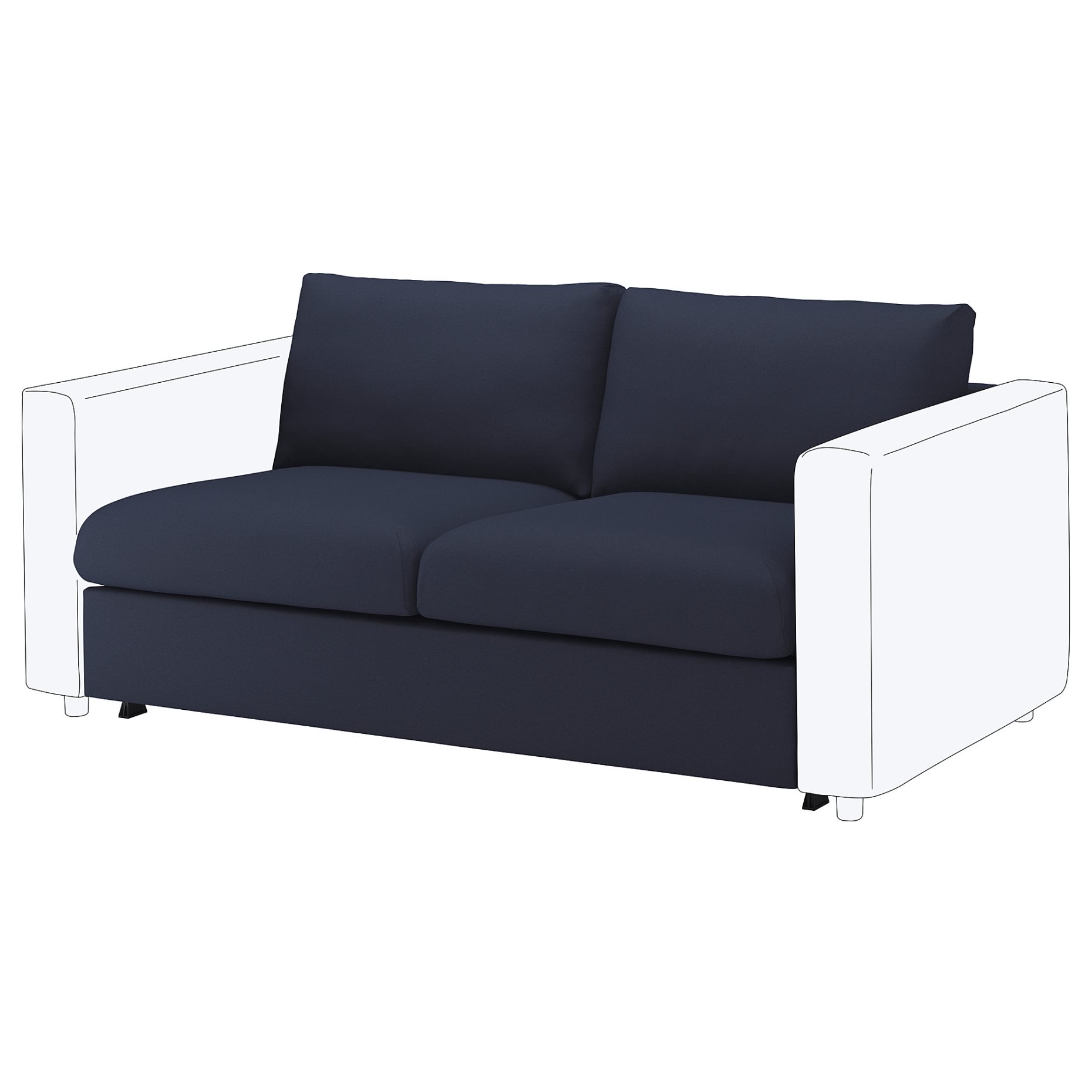VIMLE, cover for 2-seat sofa-bed section, 204.337.81