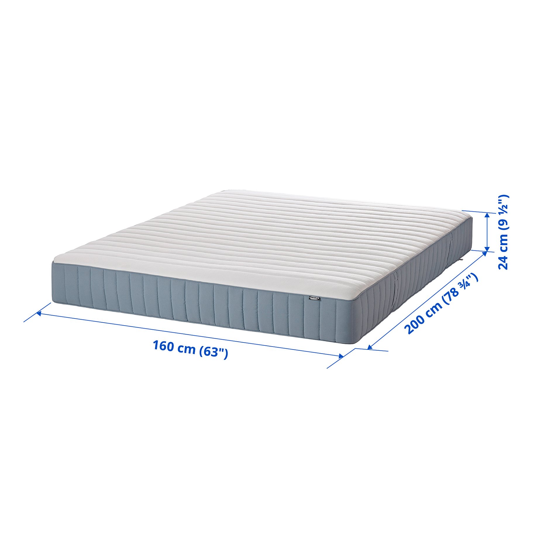 VALEVÅG, pocket sprung mattress/extra firm, 160x200 cm, 204.699.49