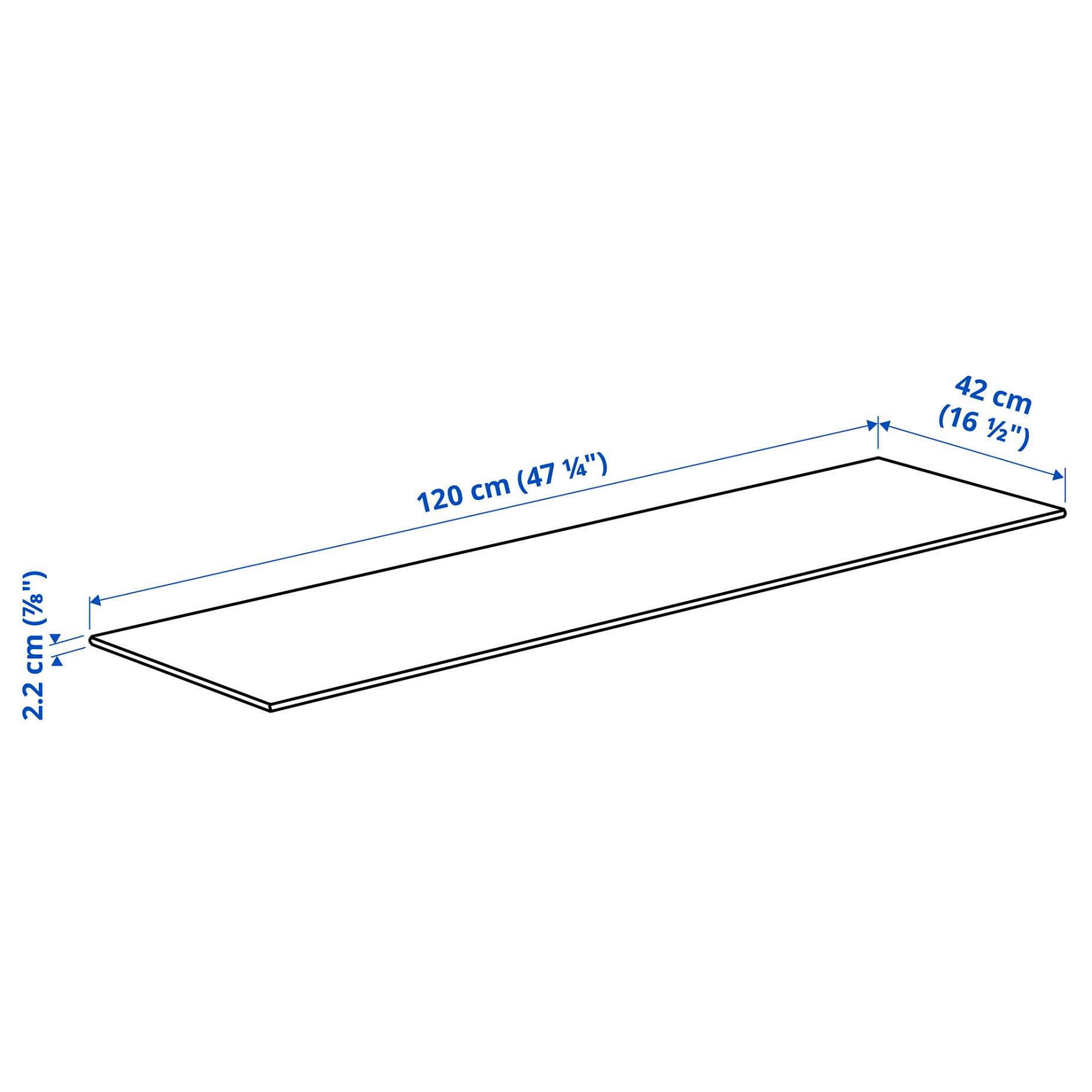 BESTÅ, άνω επιφάνεια, 120x42 cm, 204.729.18