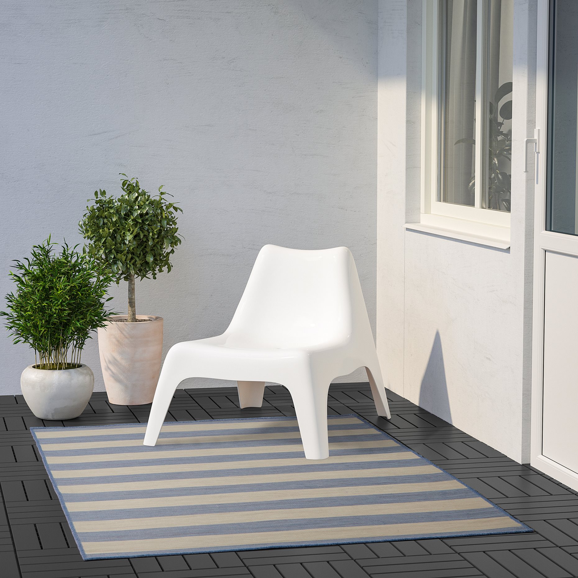 VRENSTED, rug flatwoven, in/outdoor, 133x195 cm, 204.951.99