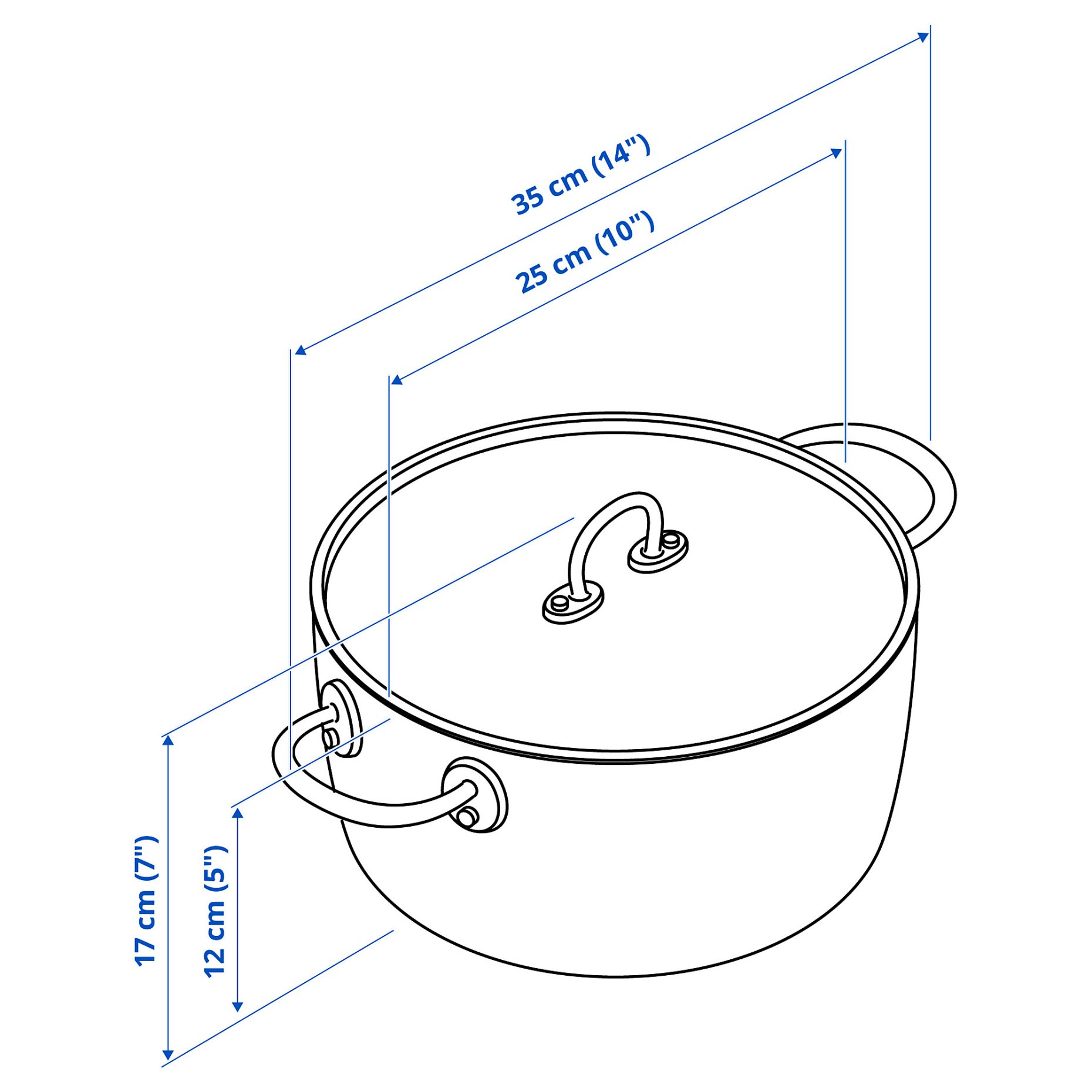 FINMAT, pot with lid, 5 l, 205.175.73