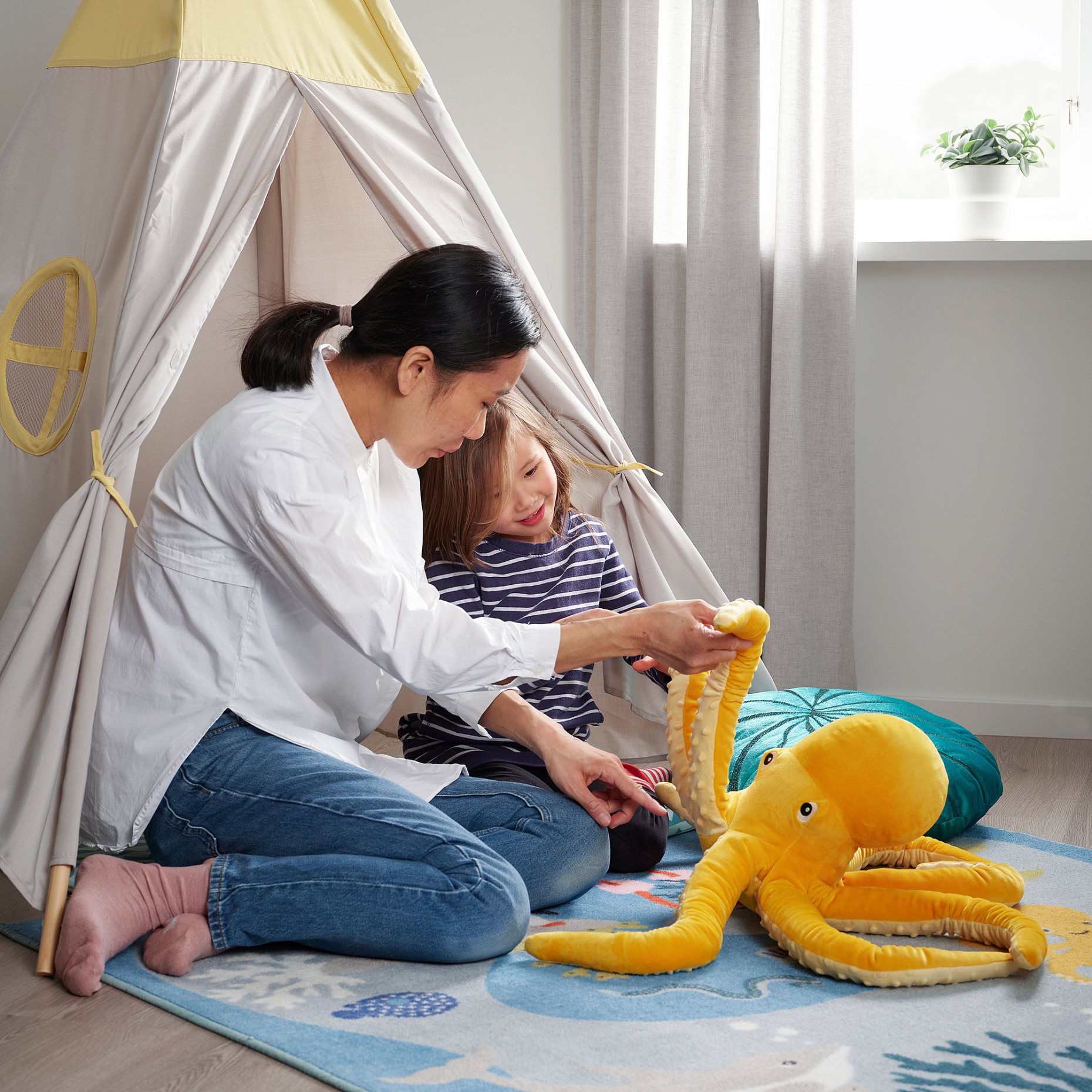 BLÅVINGAD, soft toy/octopus, 50 cm, 205.221.07