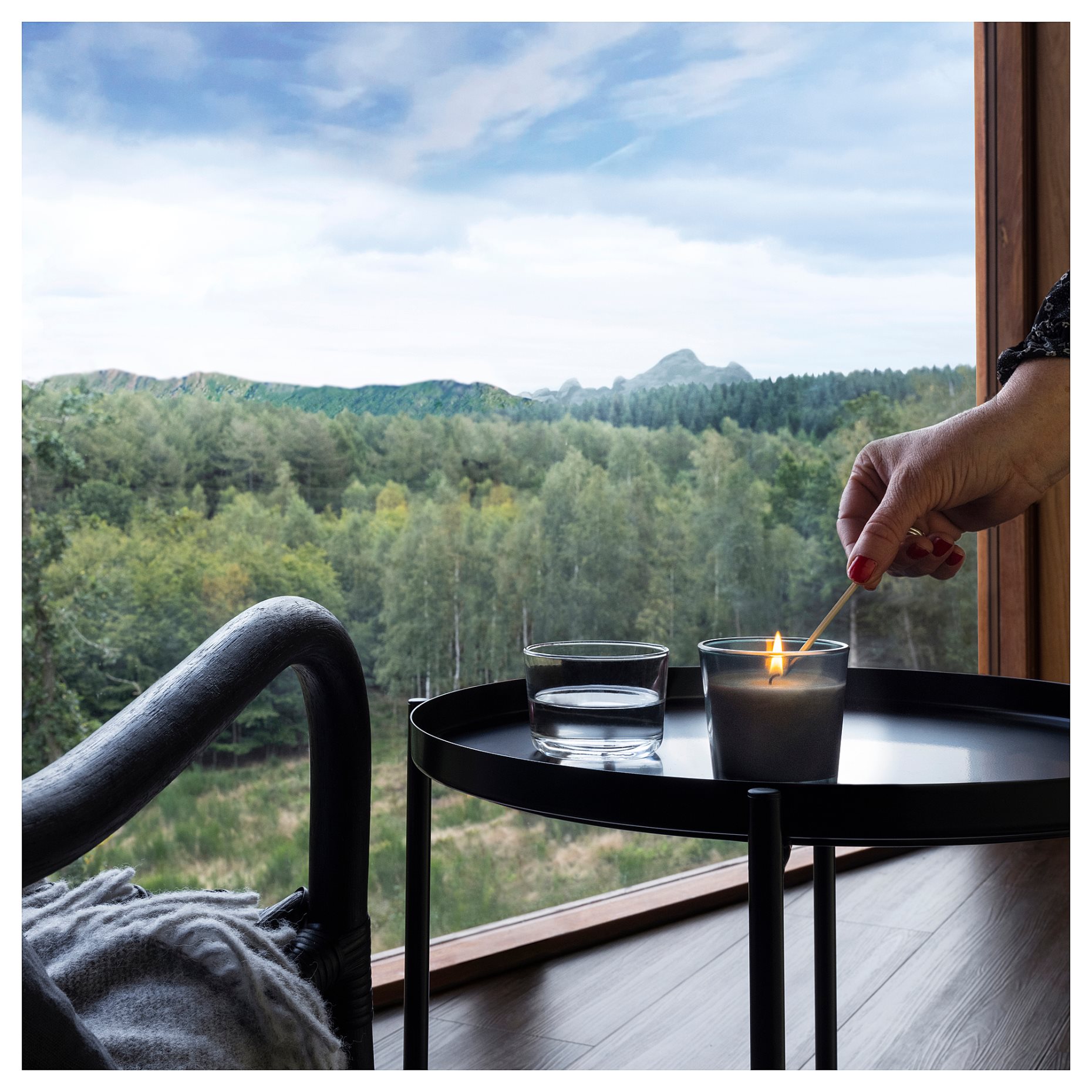 PARONTRAD, scented candle in glass with lid/Mountain air, 25 hr, 205.272.18