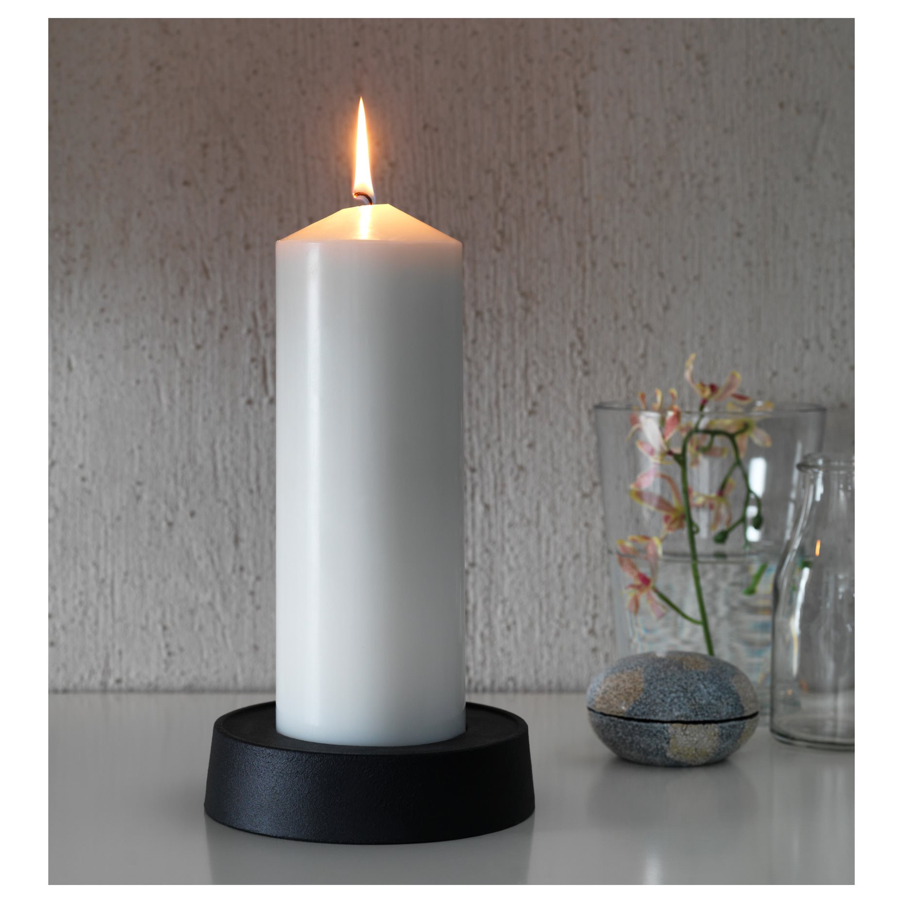 FENOMEN, unscented pillar candle, 23 cm, 205.284.06