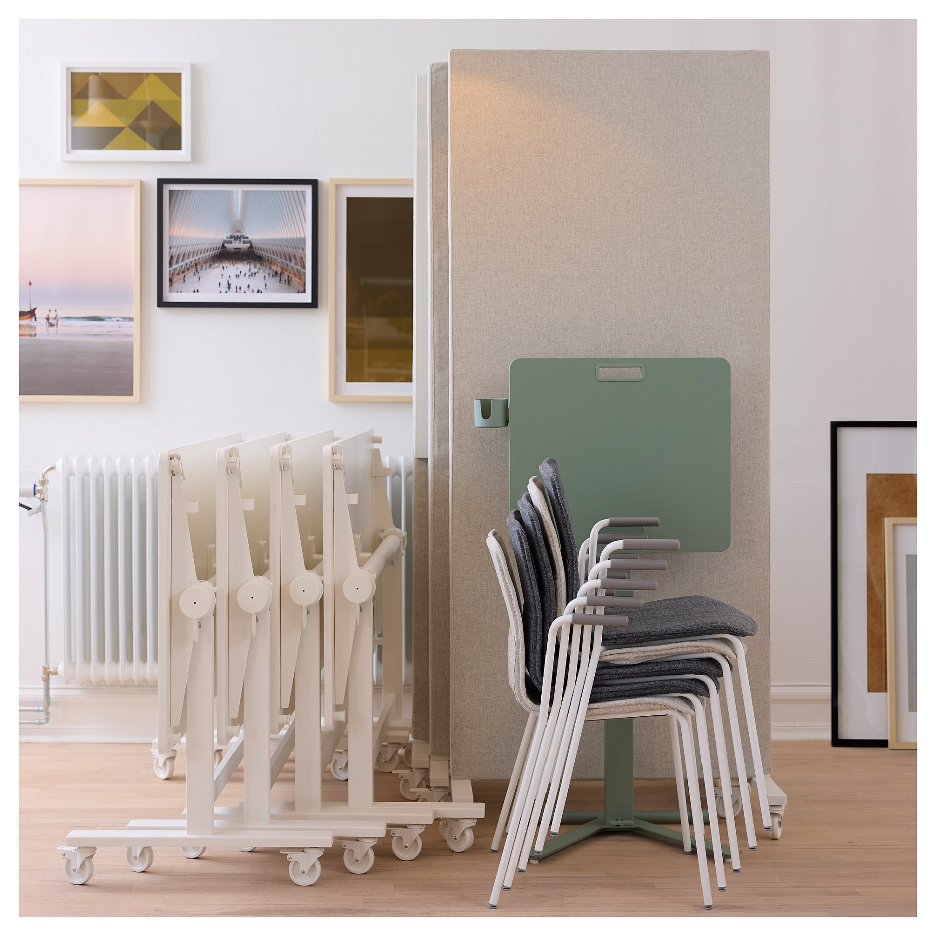 MITTZON, ηχομονωτική επιφάνεια για παραβάν με ροδάκια, 85x193x5 cm, 205.286.37