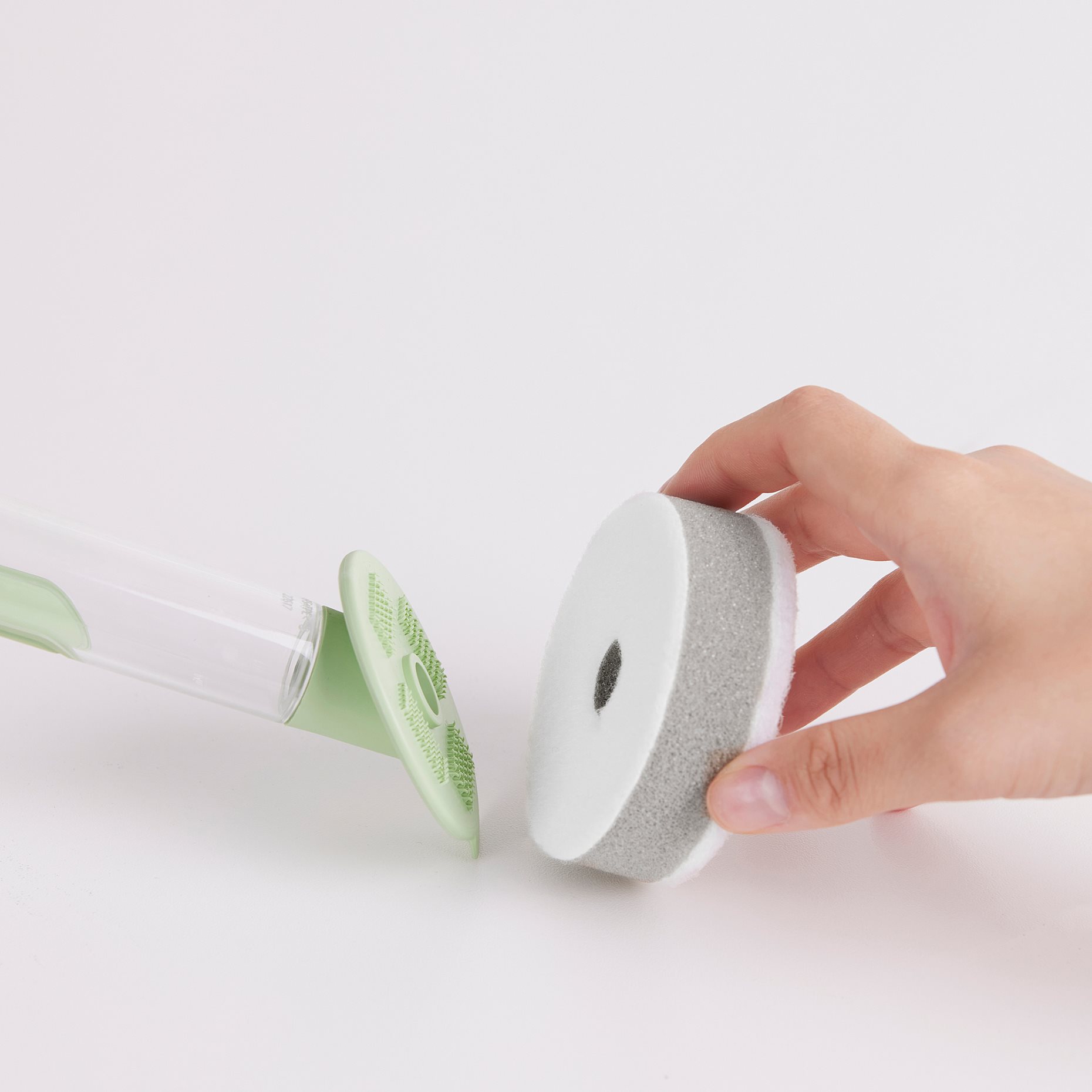 VIDEVECKMAL, 3-piece dish sponge set with dispenser, 205.597.18