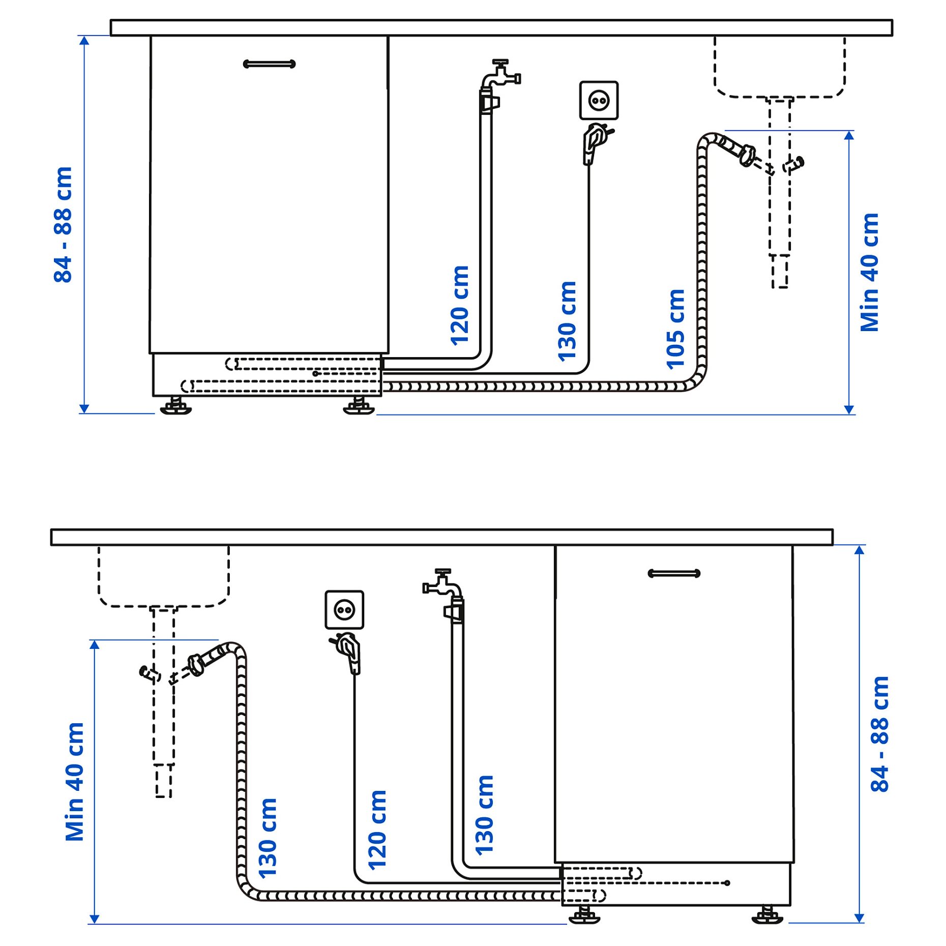 LAGAN, integrated dishwasher, 45 cm, 205.681.62