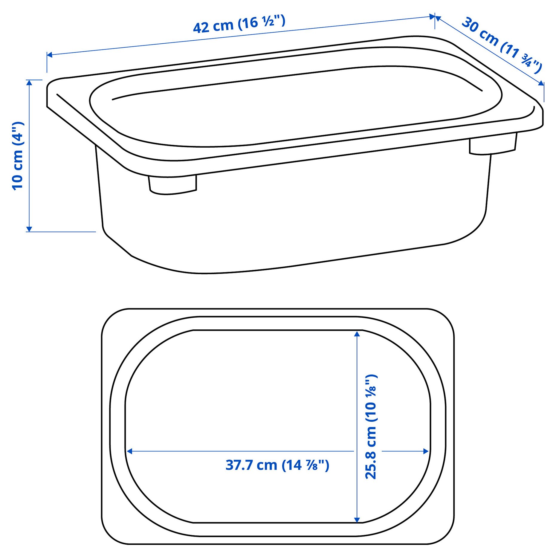 TROFAST, storage box, 42x30x10 cm, 205.820.83