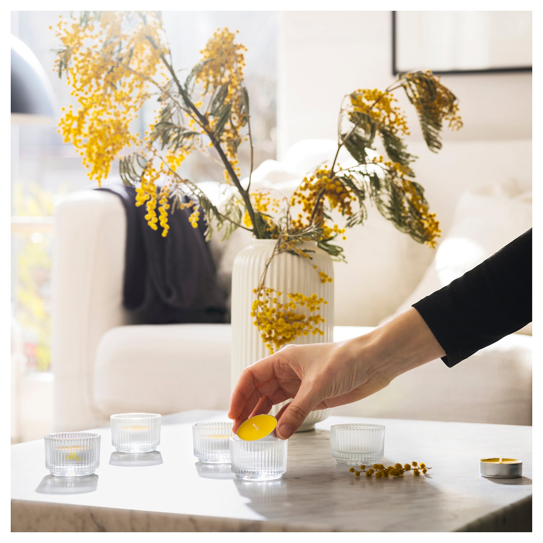 SVARTOXBÄR, αρωματικό κερί ρεσό/μιμόζα, 30 τεμ.  3.5 ώρες, 205.826.67