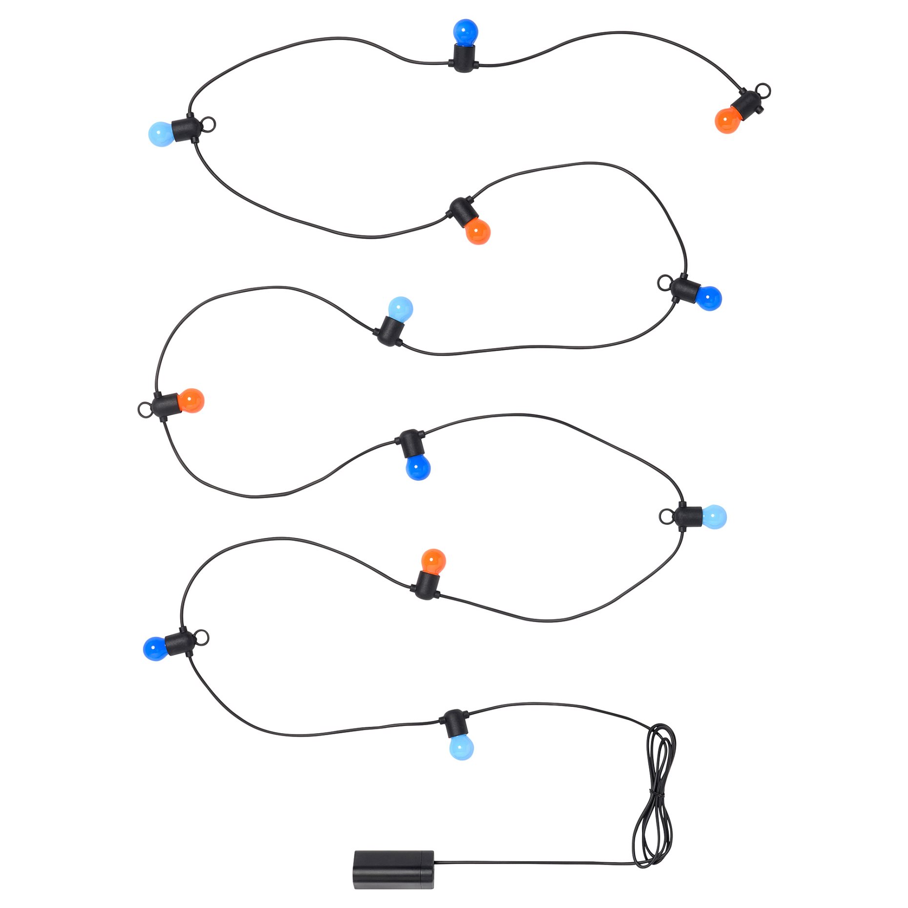 SOLVINDEN, γιρλάντα με ενσωματωμένο φωτισμό LED/12 λαμπτήρες/λειτουργία με μπαταρία/εξωτερικού χώρου, 205.931.85