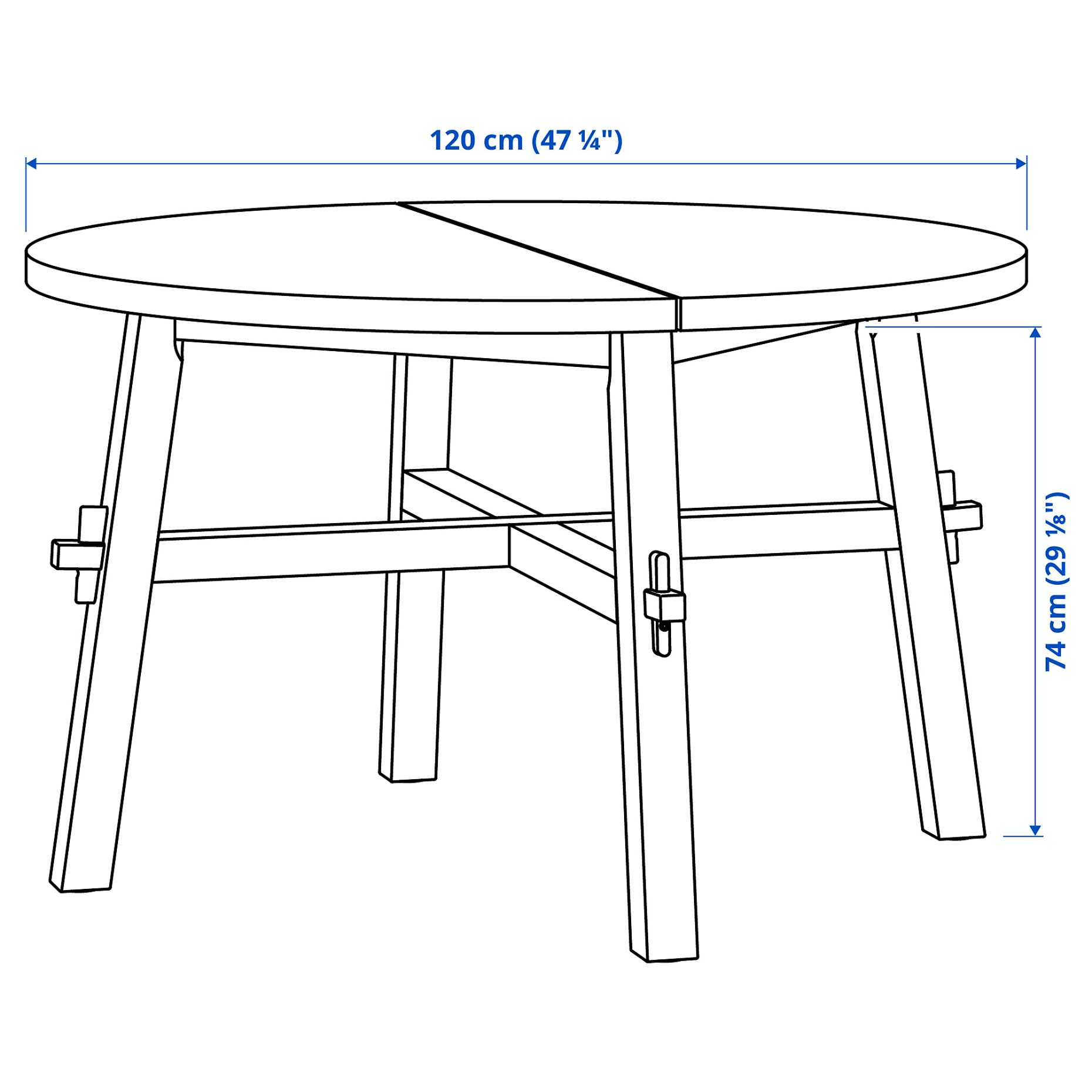 SKOGSTA, dining table, 120 cm, 205.938.02