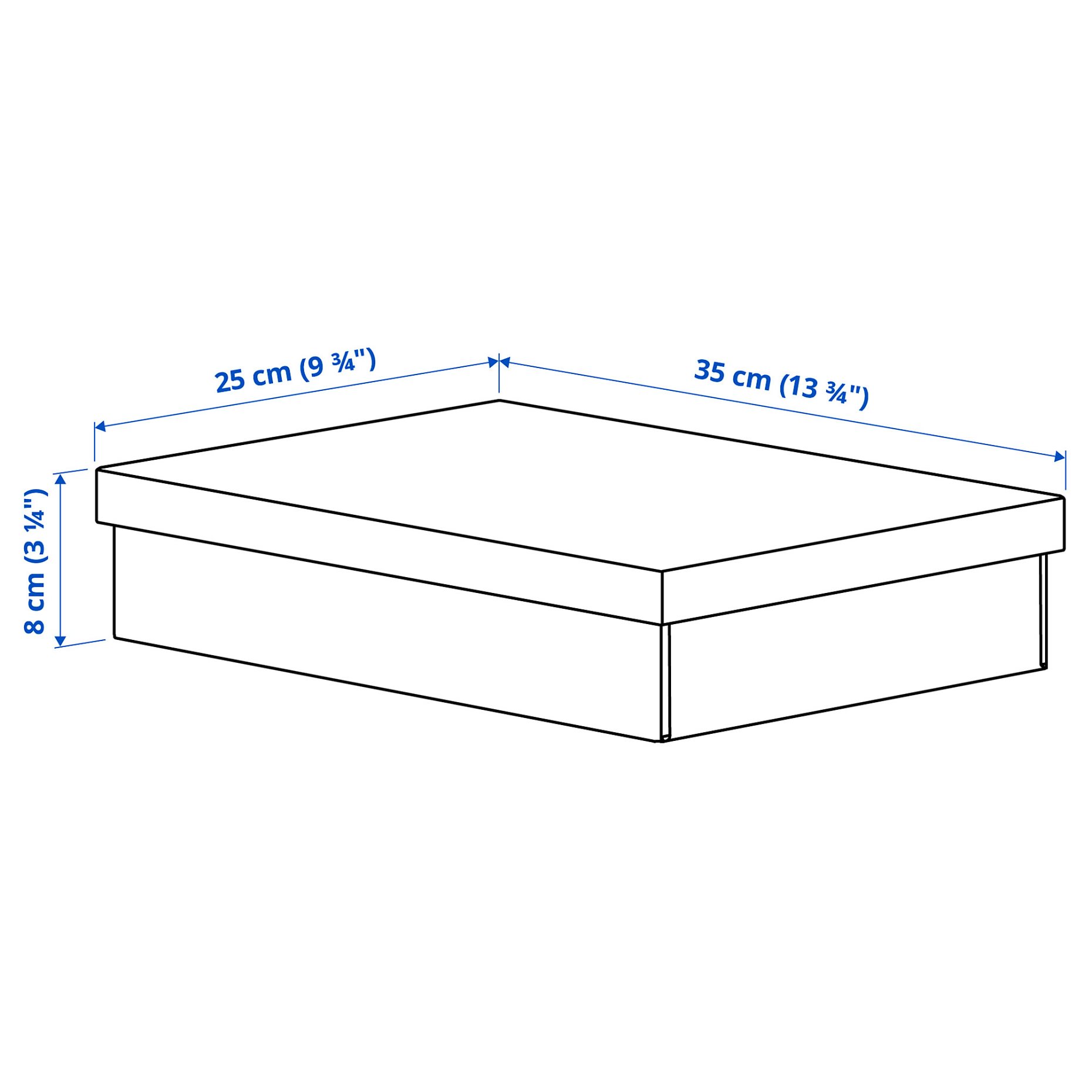 FJÄDERHARV, κουτί αποθήκευσης με καπάκι, 25x35x8 cm, 205.968.91