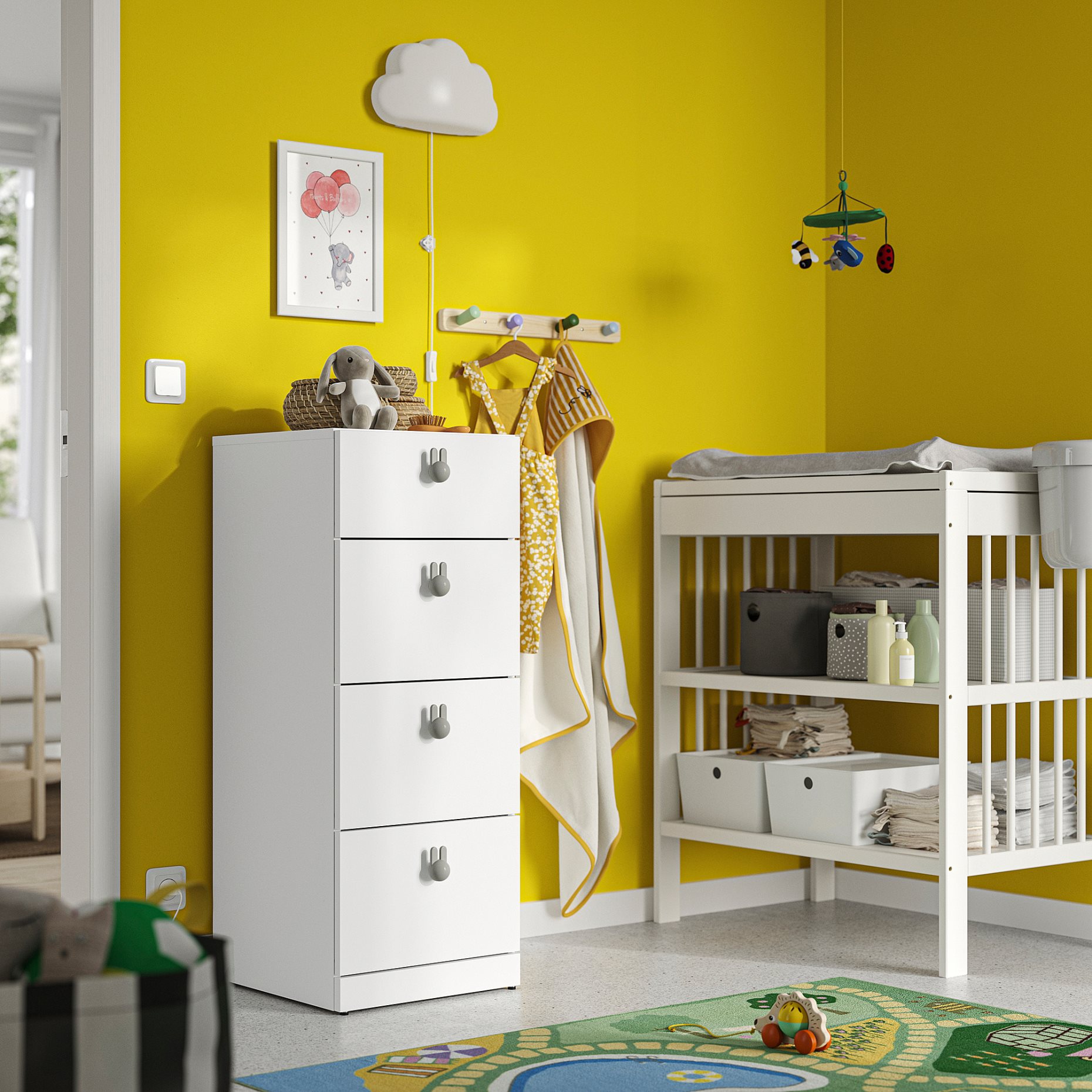 LASTARE, chest of 4 drawers, 40x42x100 cm, 205.993.52