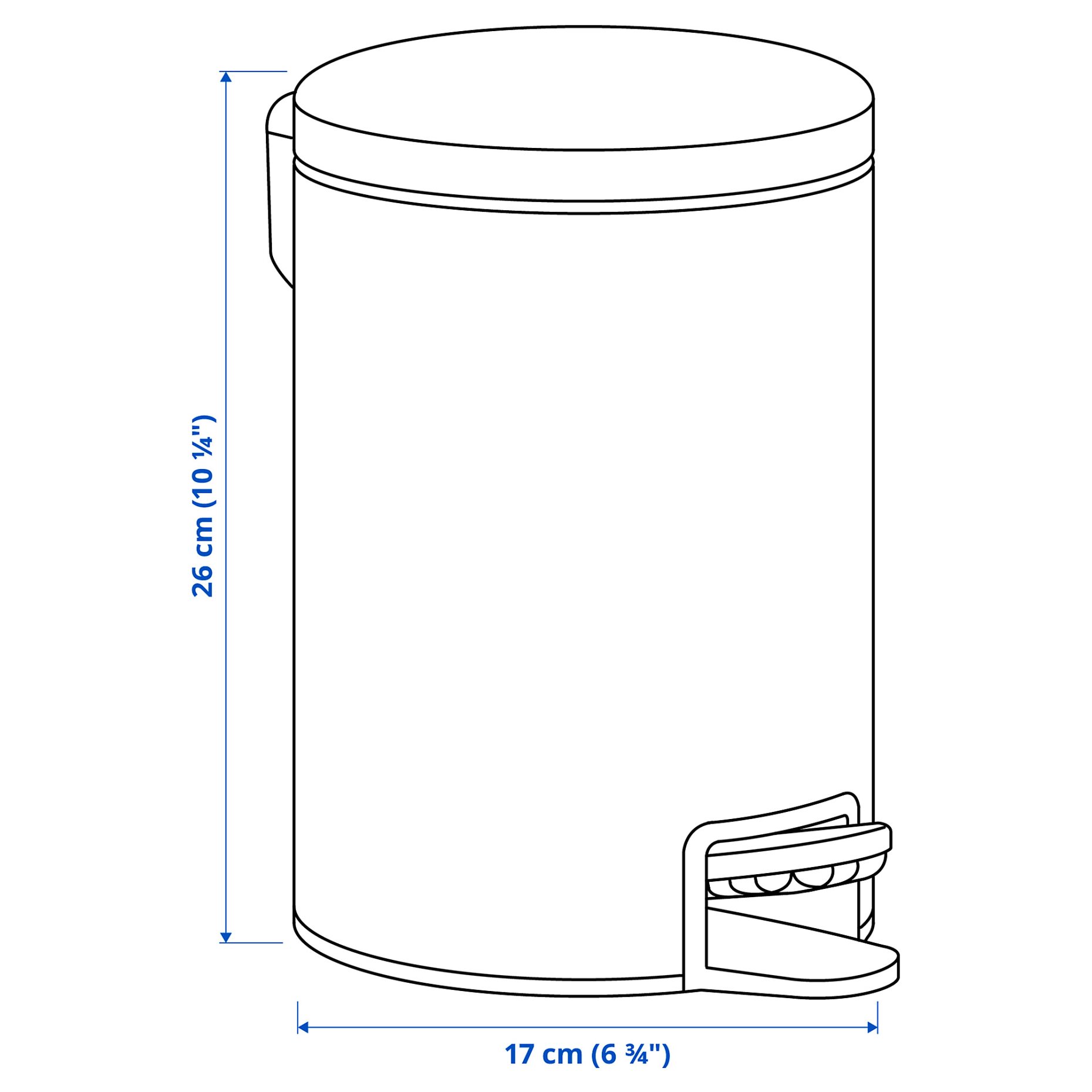 GANSJÖN, waste bin, 3 l, 206.054.71