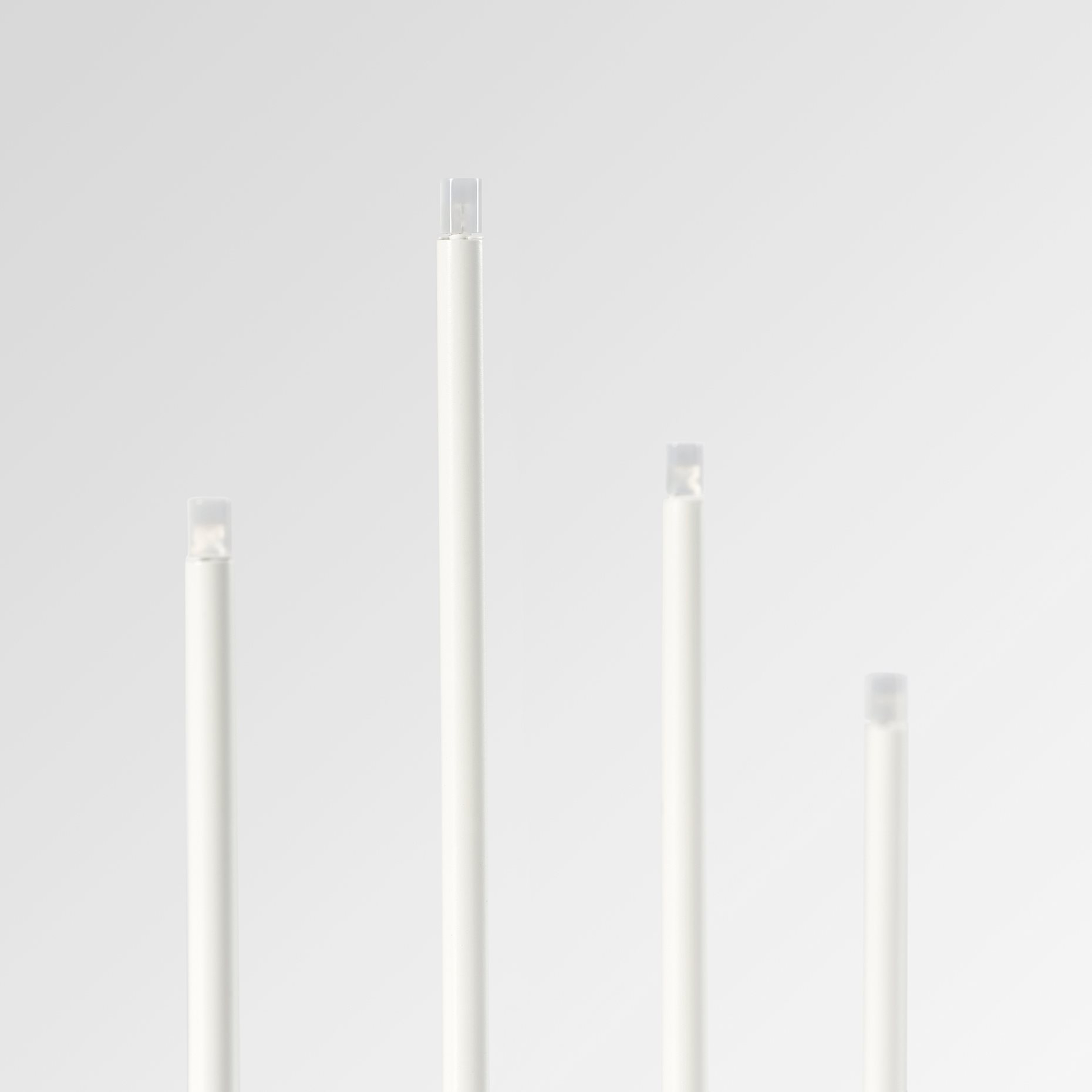 STRÅLA, candelabra with built in LED light source, lollipops battery-operated/white, 206.066.49