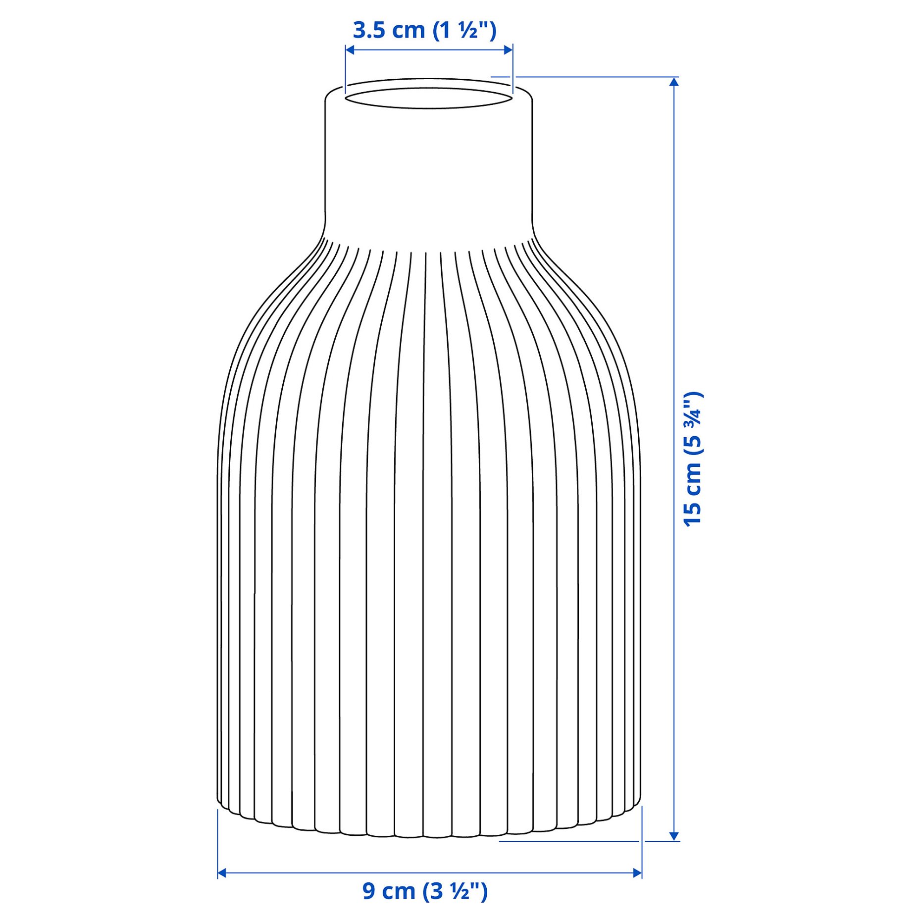 KAPKASTANJ, vase, 15 cm, 206.073.14