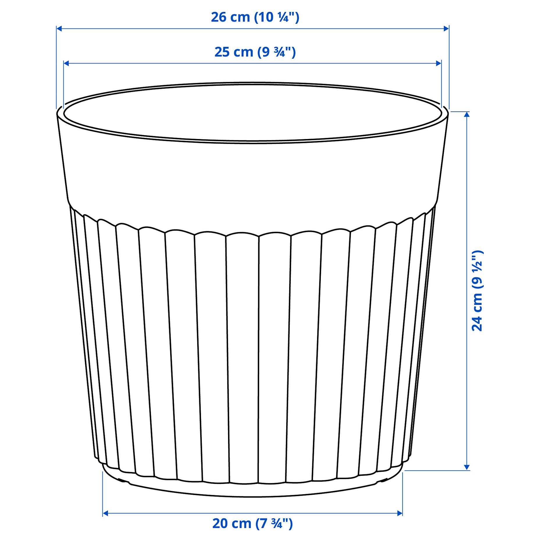 FRÄKENVÄXT, κασπό εσωτερικού/εξωτερικού χώρου, 24 cm, 206.108.73