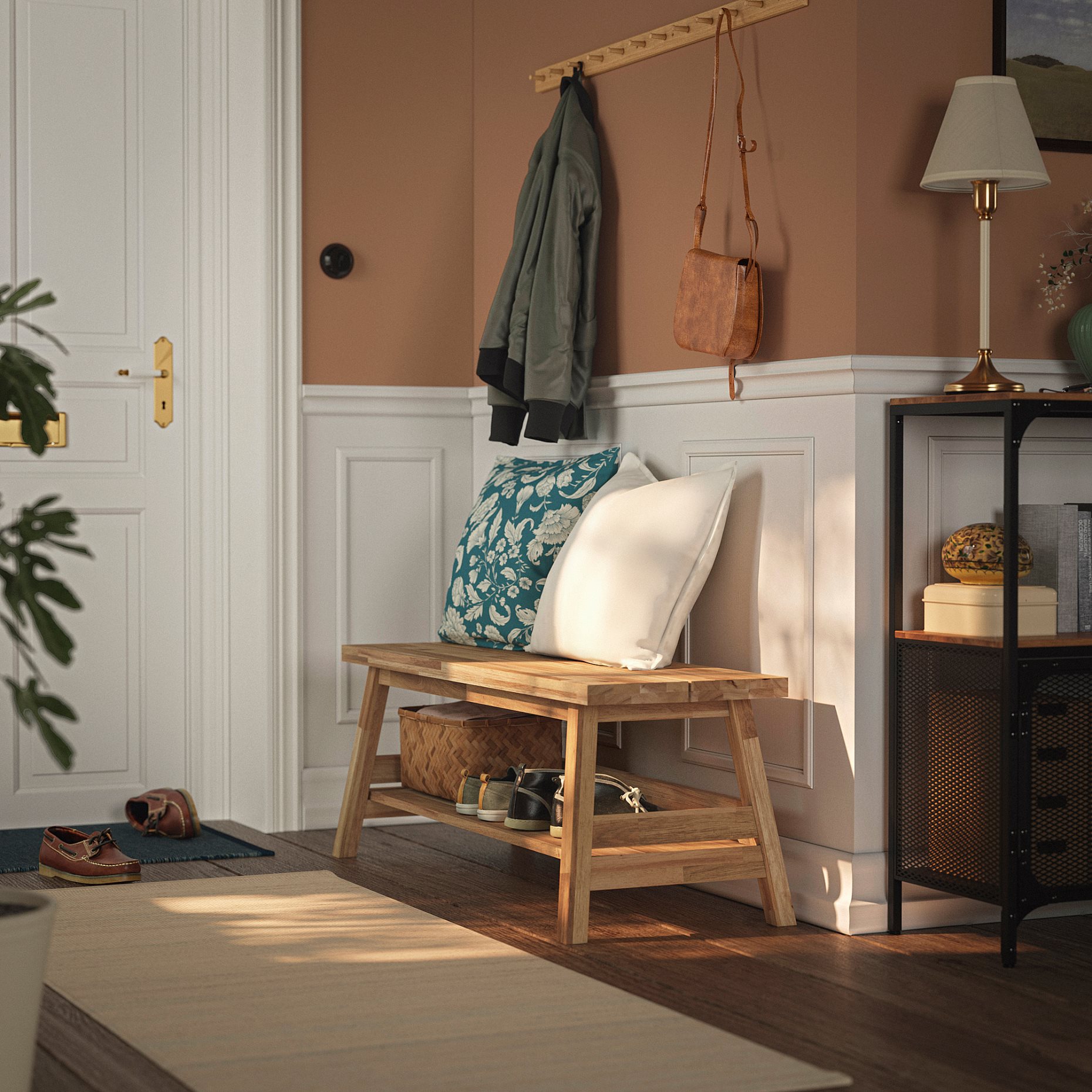 SKOGSTA, πάγκος με αποθηκευτικό χώρο, 120 cm, 206.118.82