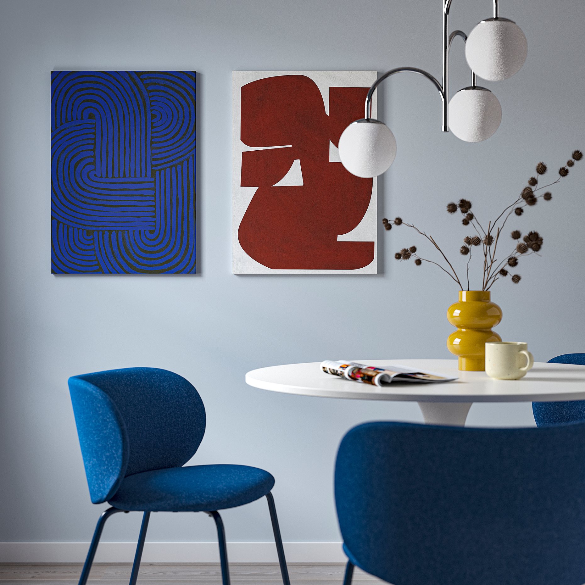 PJÄTTERYD, picture/Endelave & Alkmaar/2 pack, 50x70 cm, 206.196.04