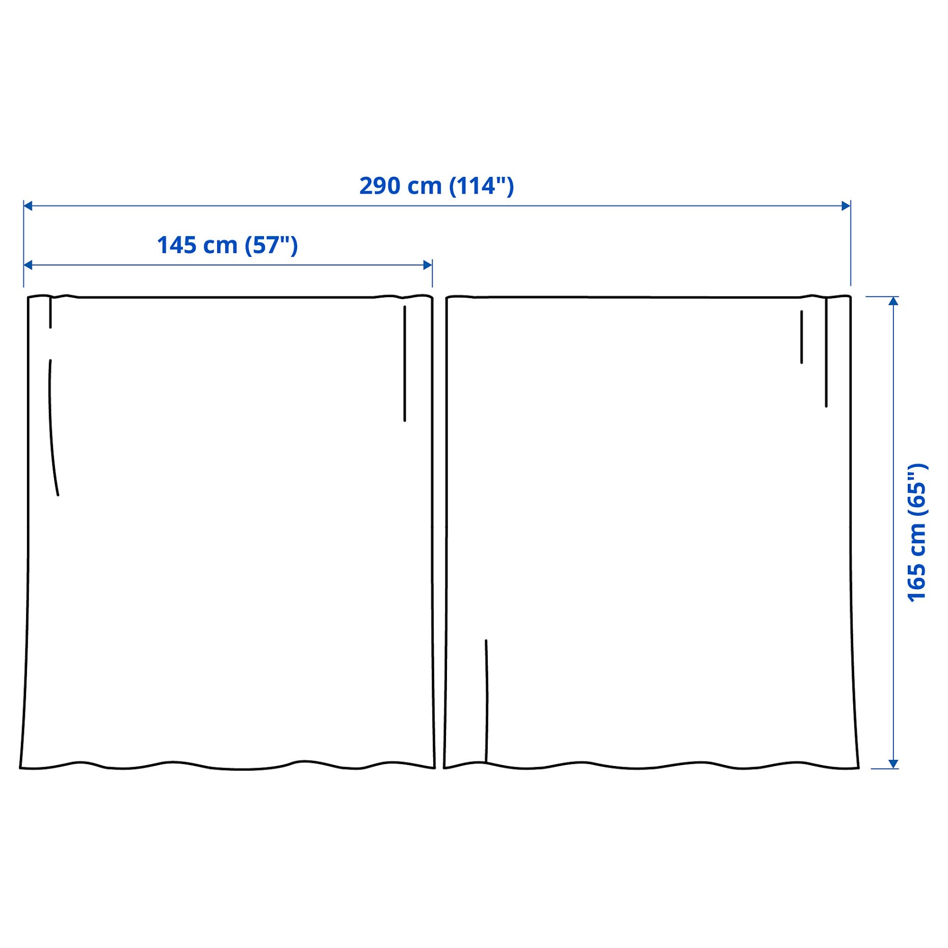 MATILDA, sheer curtains with heading tape 1 pair, 145x165 cm, 206.293.06