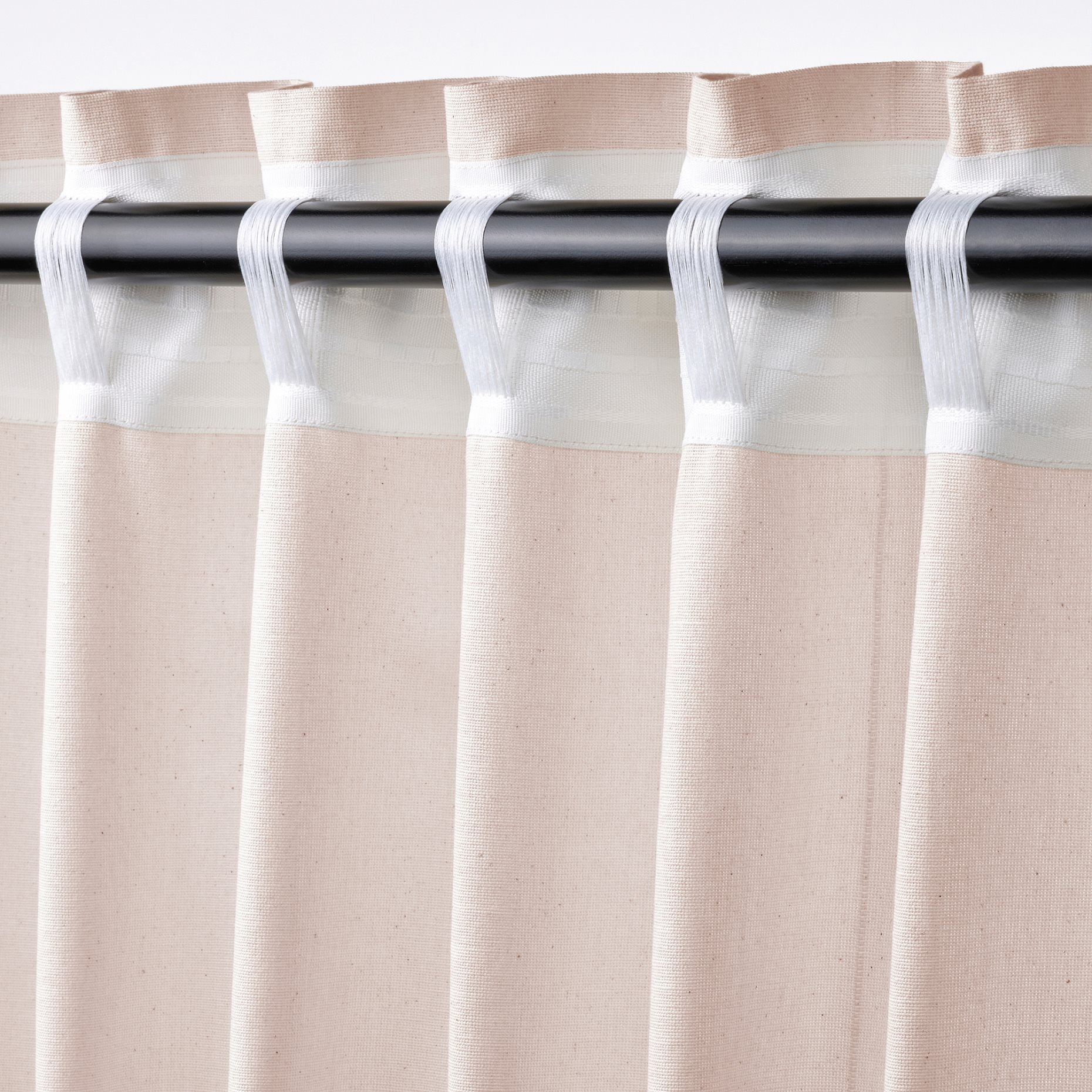 LENDA, curtains with heading tape and tie-backs/1 pair, 140x280 cm, 206.331.10