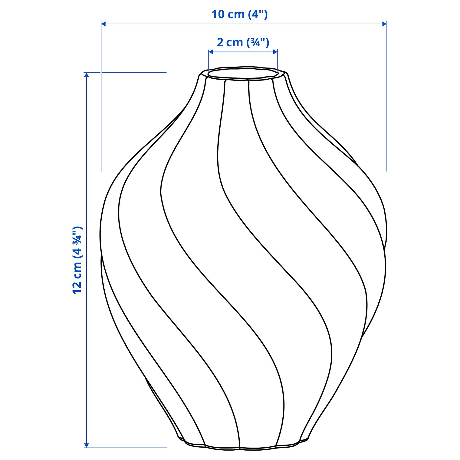 KORNSPARV, vase, 12 cm, 206.377.40