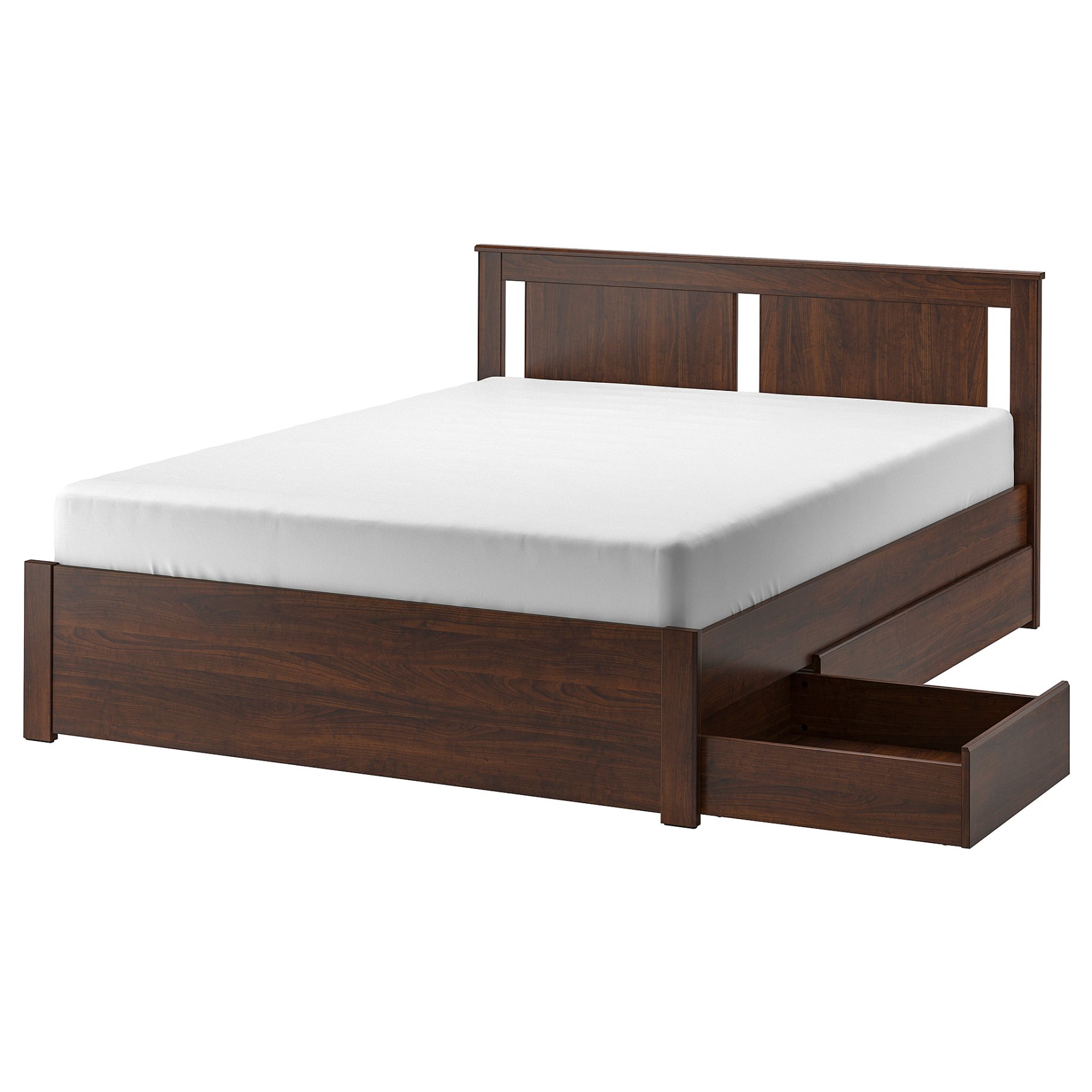 SONGESAND, bed frame with 4 storage boxes, 140X200 cm, 292.411.55