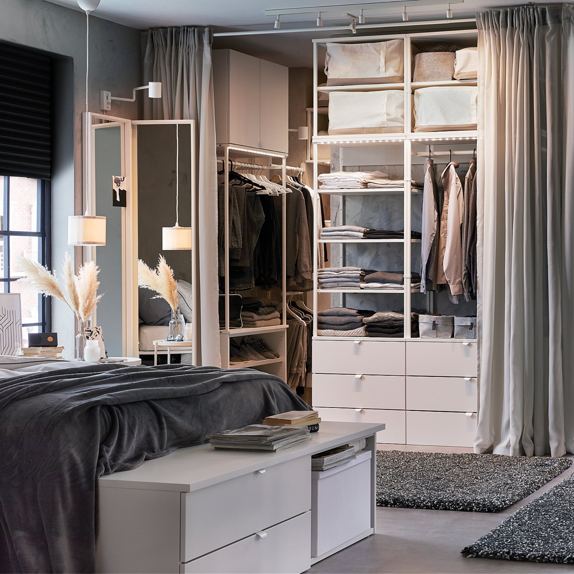 PLATSA, wardrobe with 6 drawers, 140X42X241 cm, 293.243.20