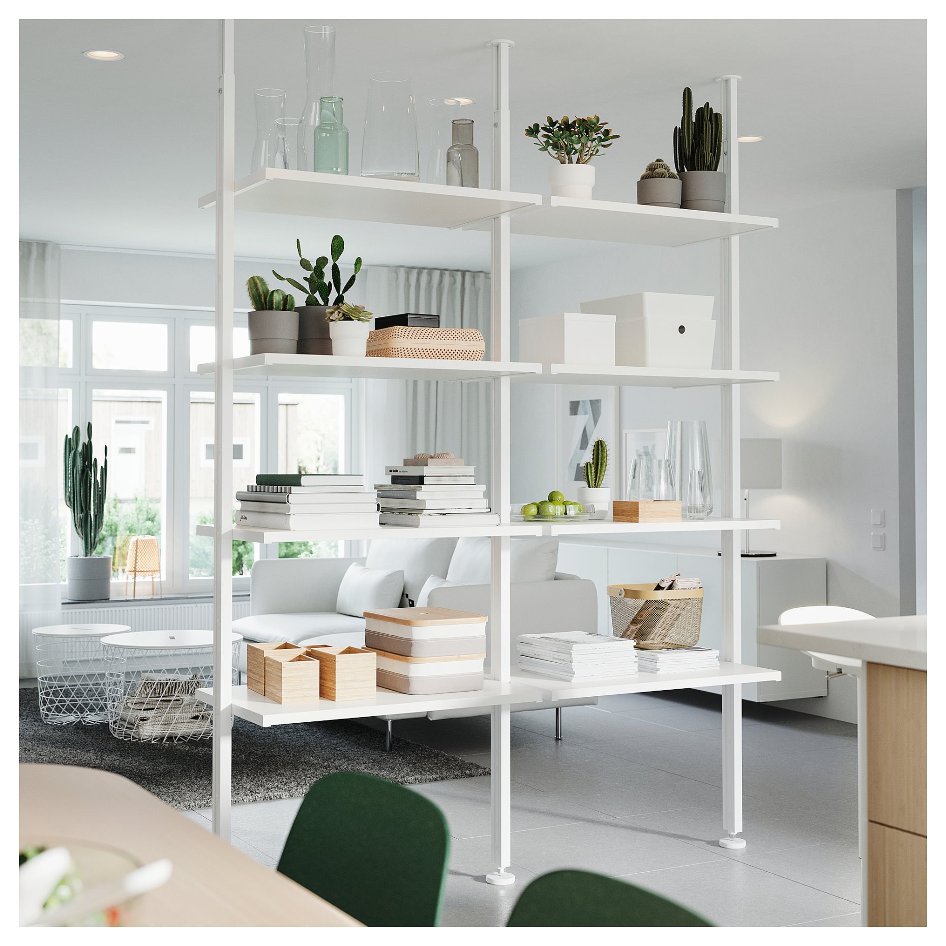 ELVARLI, open storage combination, 175X51X222-350 cm, 293.875.67