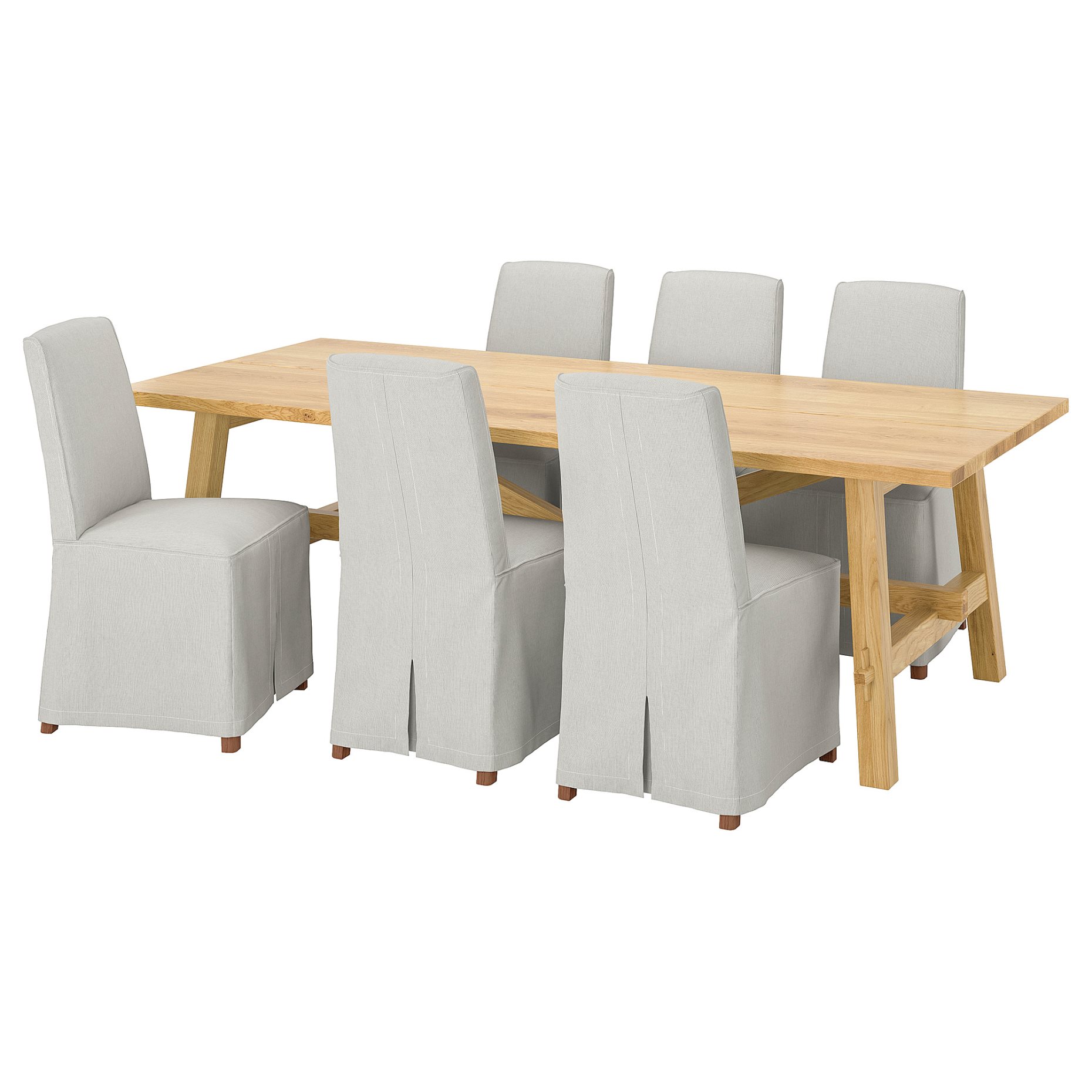MOCKELBY/BERGMUND, τραπέζι και 6 καρέκλες, 235x100 cm, 294.084.71