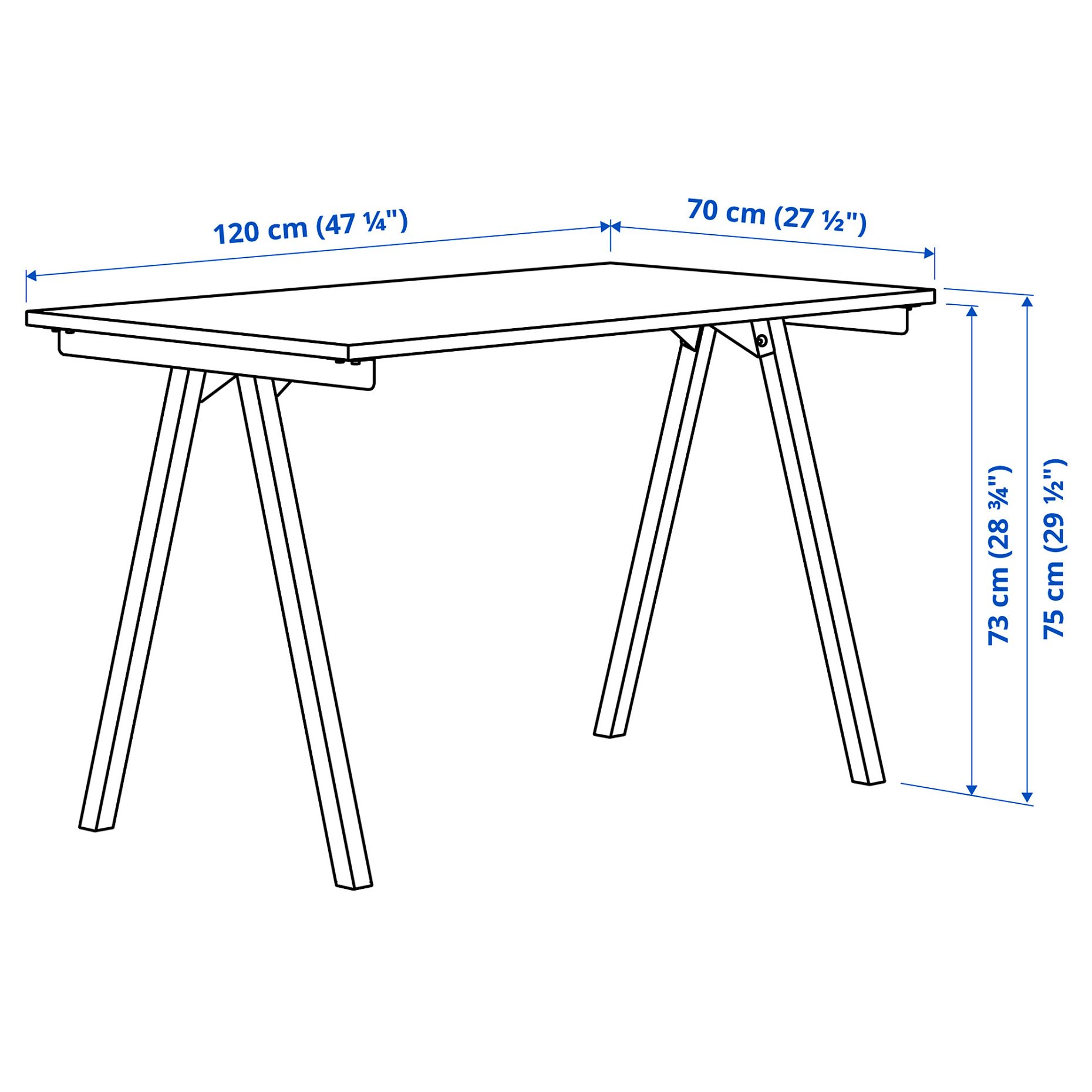 TROTTEN, desk, 120x70 cm, 294.249.42