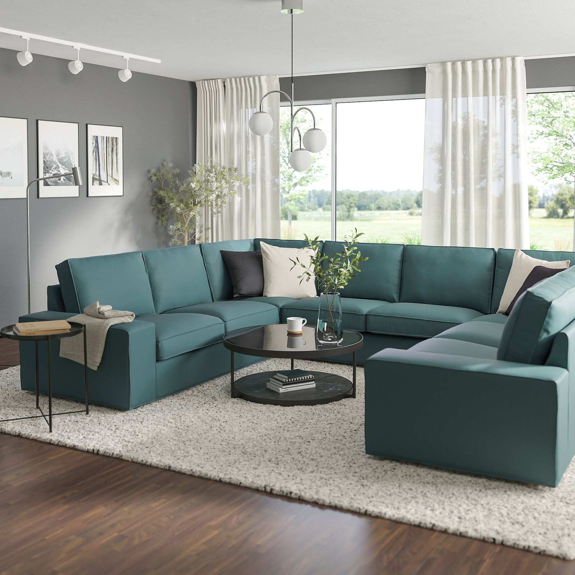 KIVIK, u-shaped sofa, 6 seat, 294.430.64
