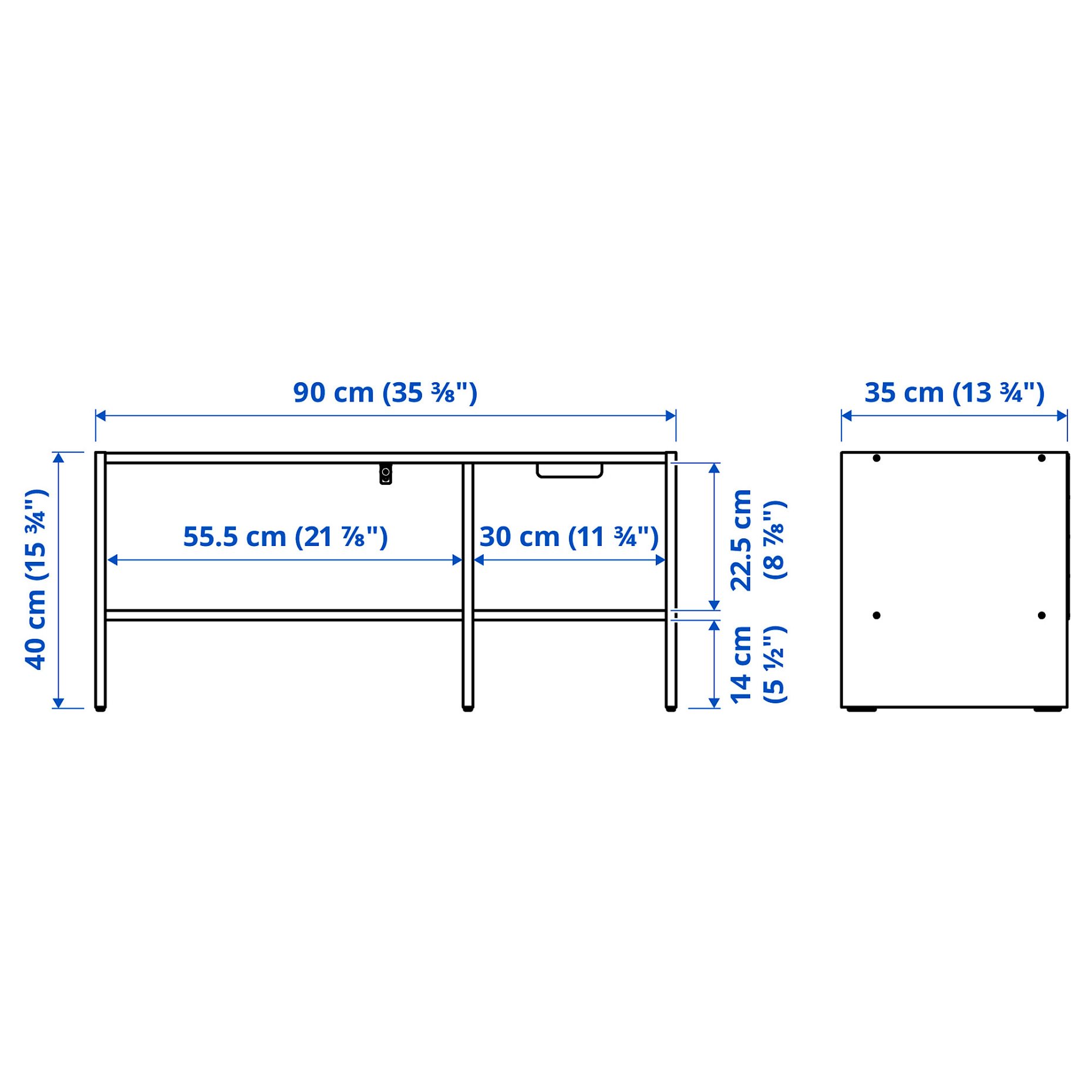 BAGGEBO, TV storage combination, 174x35x160 cm, 294.436.53