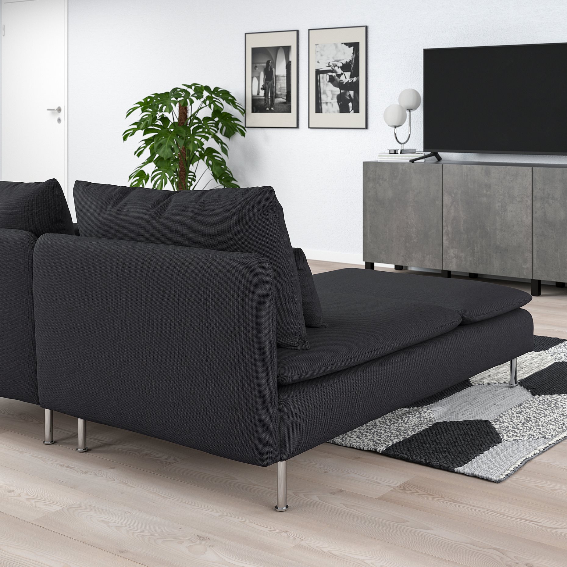 SÖDERHAMN, 4-seat sofa with chaise longue and open end, 294.496.31