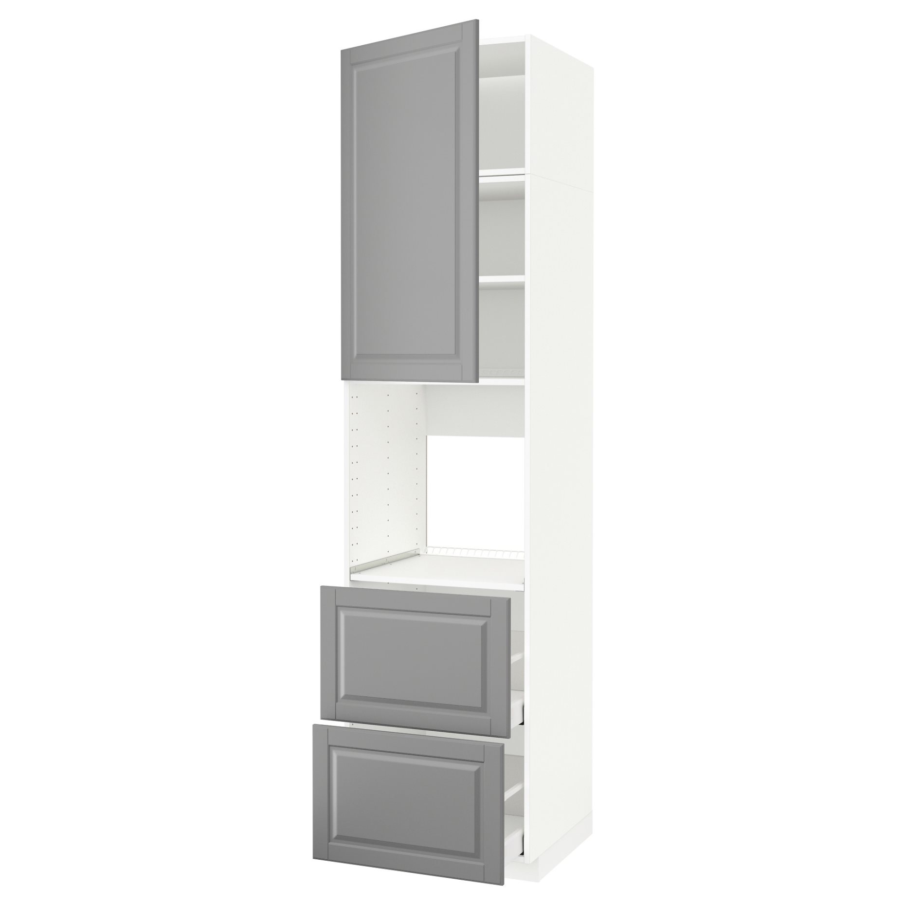 METOD, high cabinet for oven with door/2 drawers, 60x60x240 cm, 294.554.67
