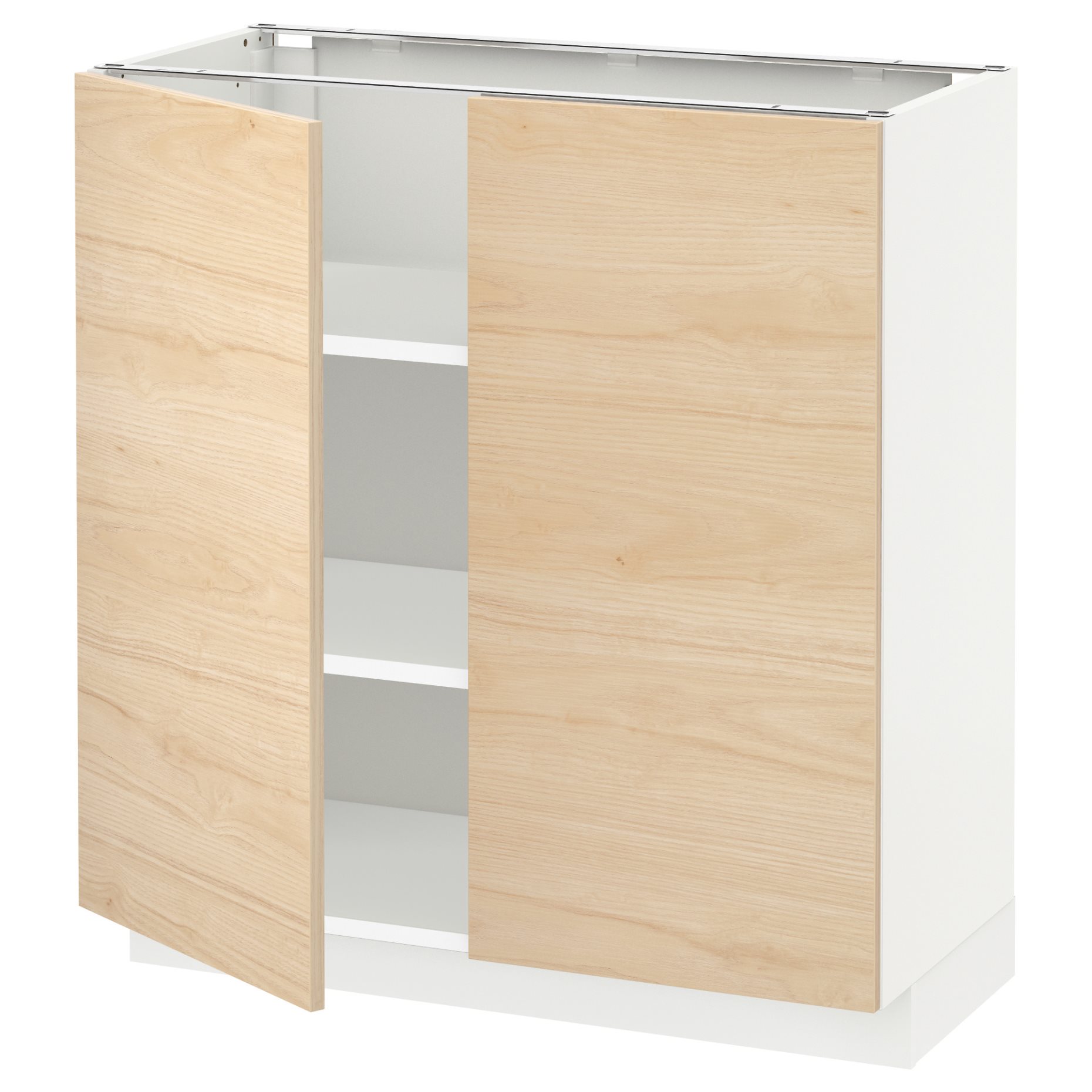 METOD, base cabinet with shelves/2 doors, 80x37 cm, 294.580.41