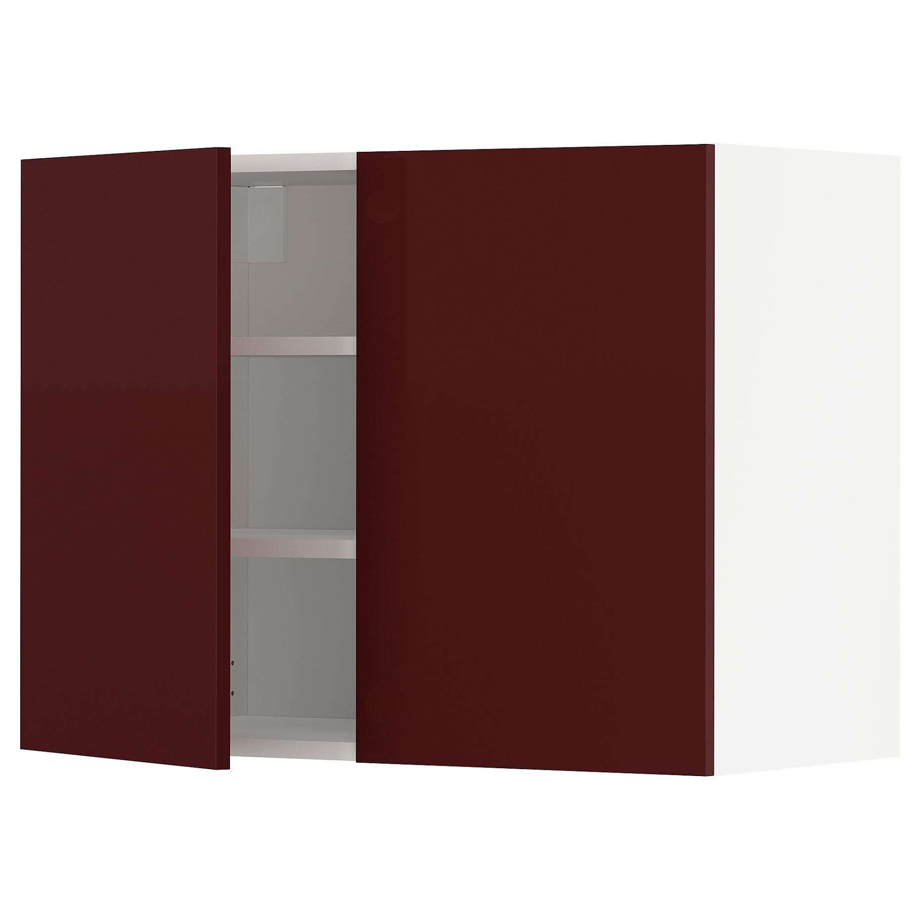 METOD, wall cabinet with shelves/2 doors, 80x60 cm, 294.615.81