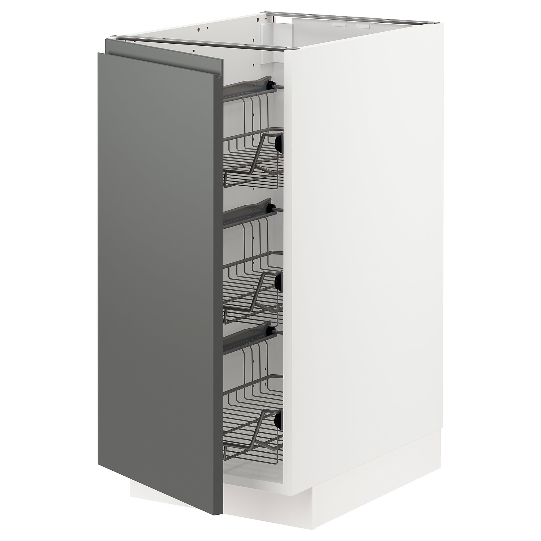 METOD, base cabinet with wire baskets, 40x60 cm, 294.632.93
