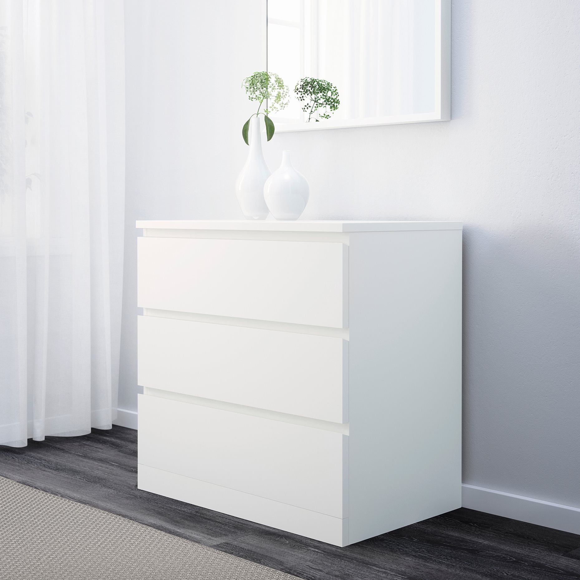 MALM, bedroom furniture, set of 2, 294.834.13