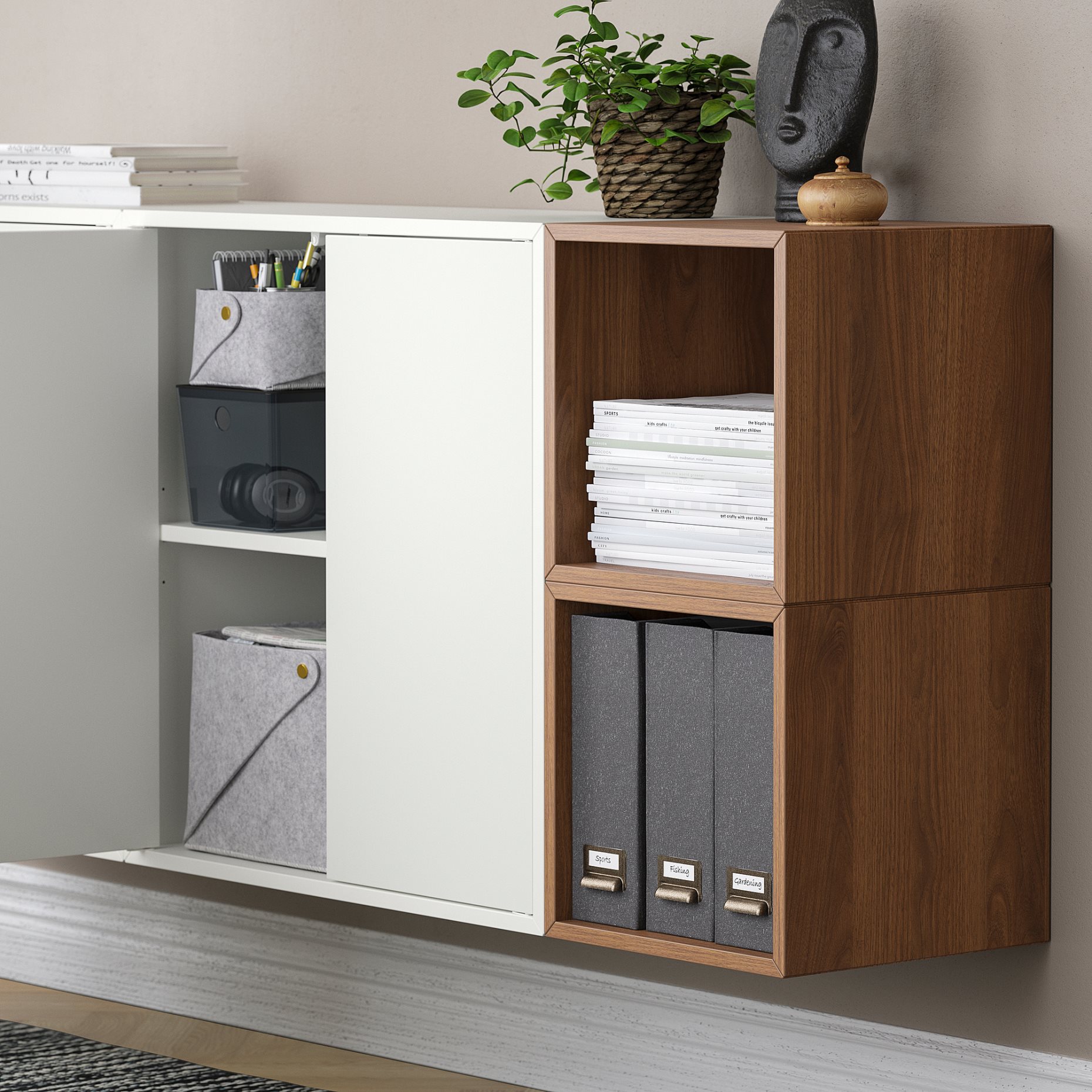 EKET, wall-mounted cabinet combination, 175x35x70 cm, 294.926.91