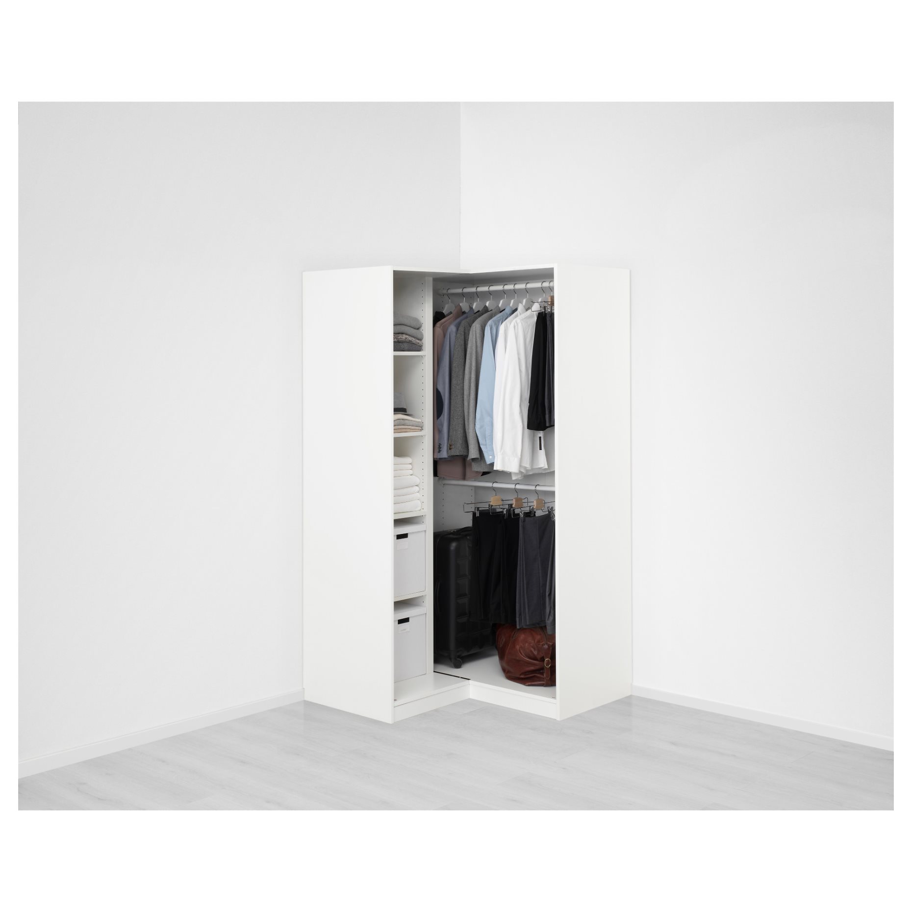 PAX/GRIMO, corner wardrobe, 110/110x201 cm, 295.026.52